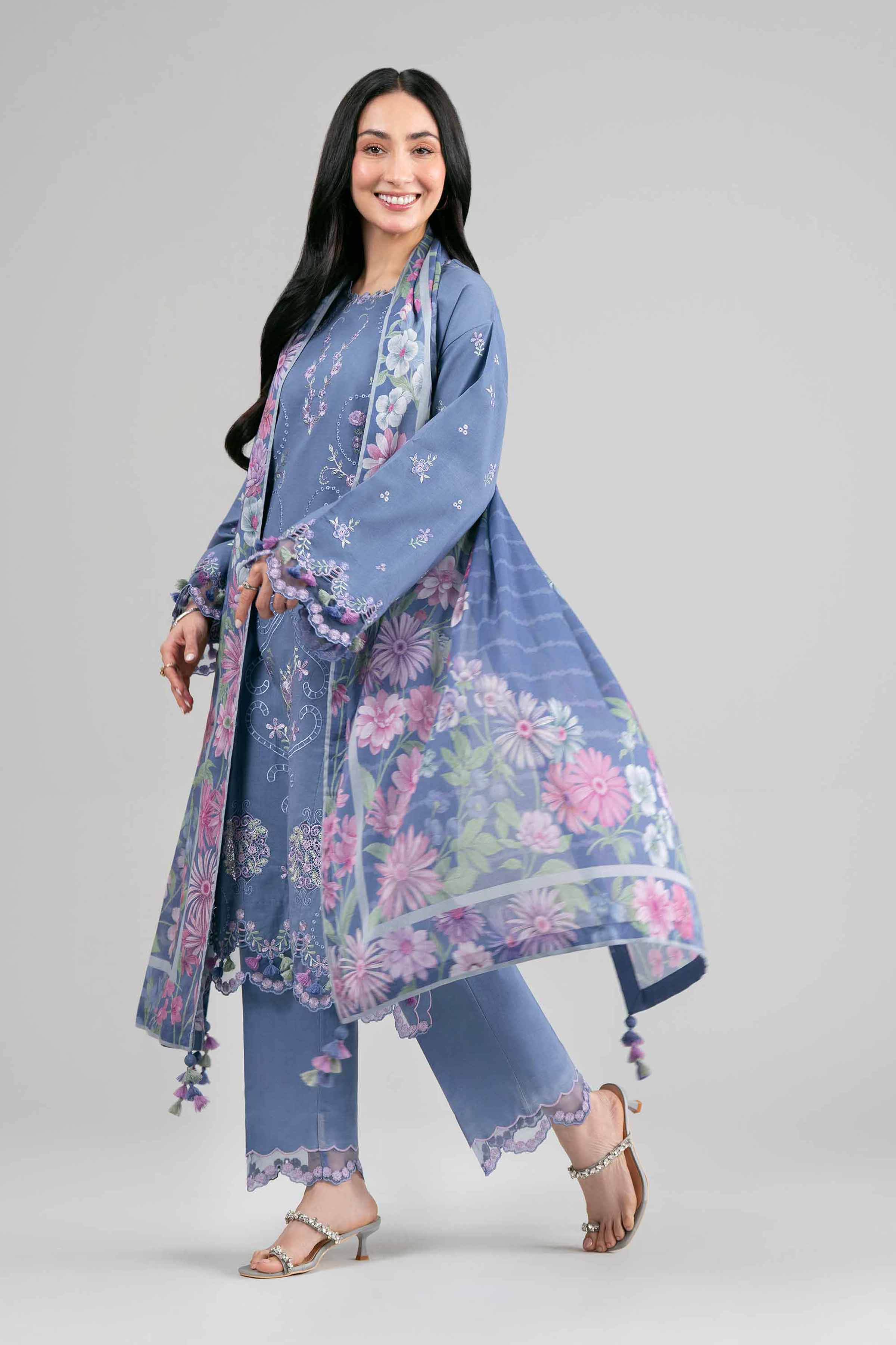 3 Piece - Digital Printed Embroidered Suit - 42601531 for Women - Unstitched Collection | Nishat | Shop Online