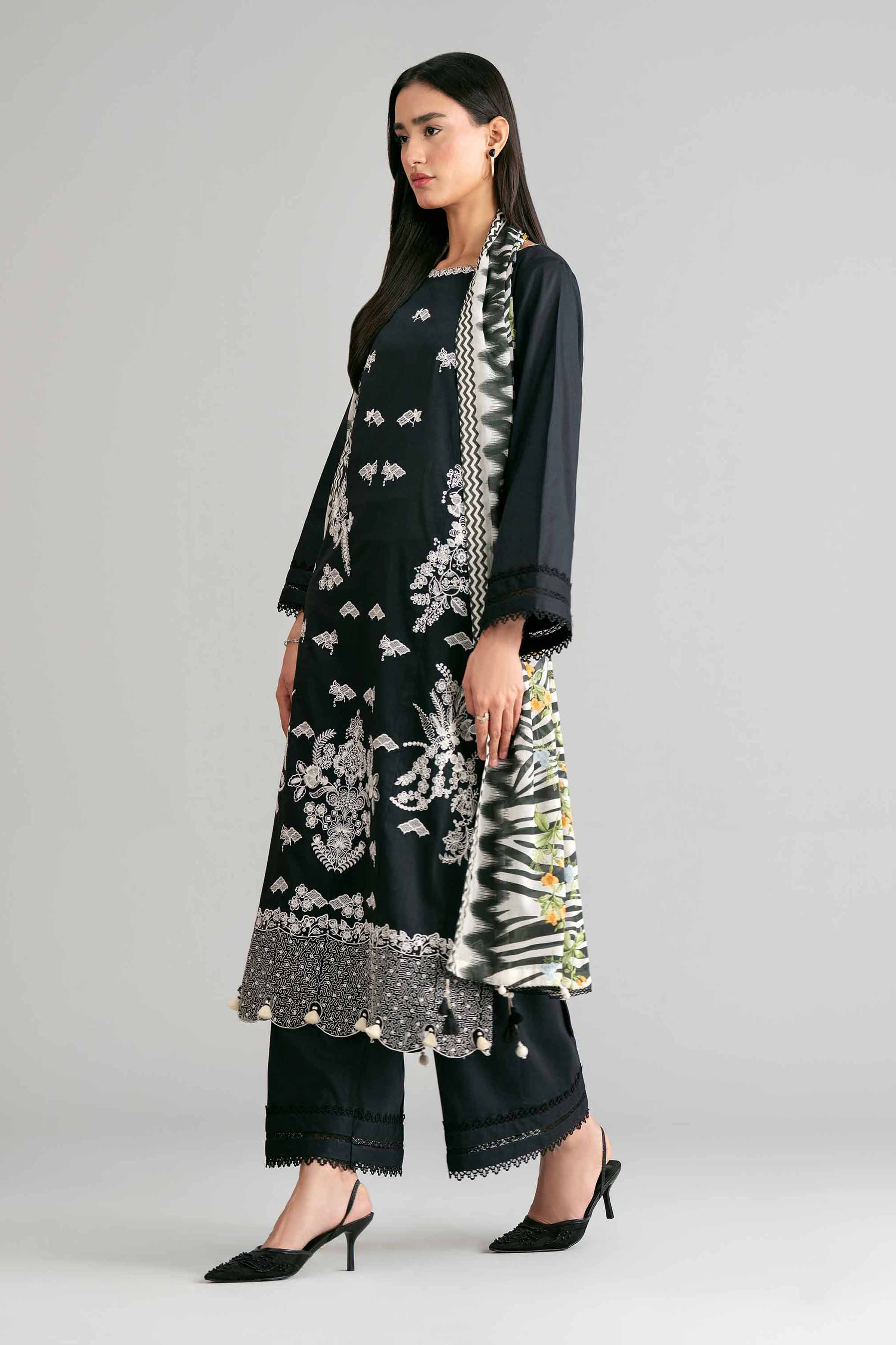 3 Piece - Printed Embroidered Suit - 42601535 for Women - Unstitched Collection | Nishat | Shop Online