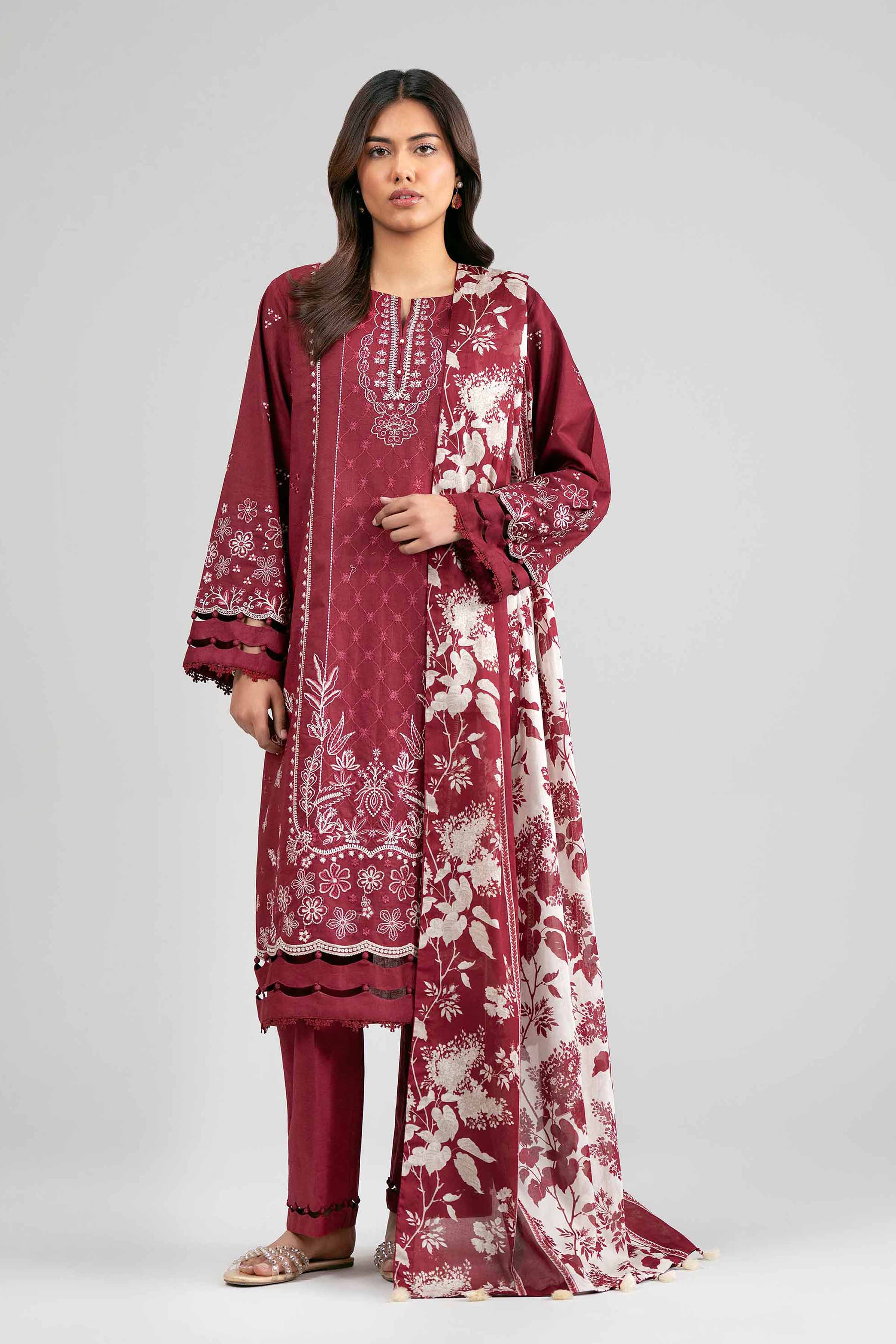 3 Piece - Printed Embroidered Suit - 42601536 for Women - Unstitched Collection | Nishat | Shop Online