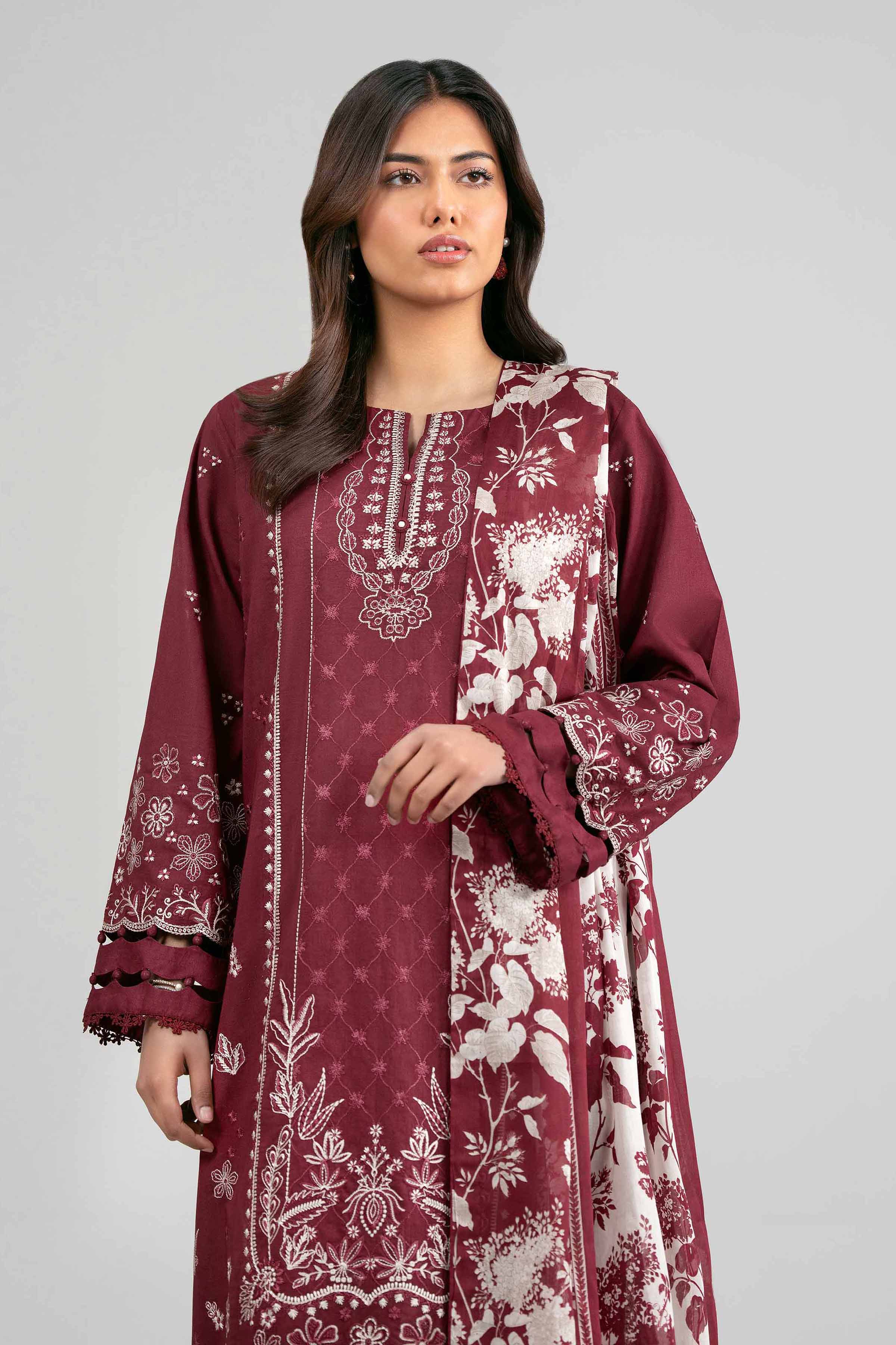 3 Piece - Printed Embroidered Suit - 42601536 for Women - Unstitched Collection | Nishat | Shop Online