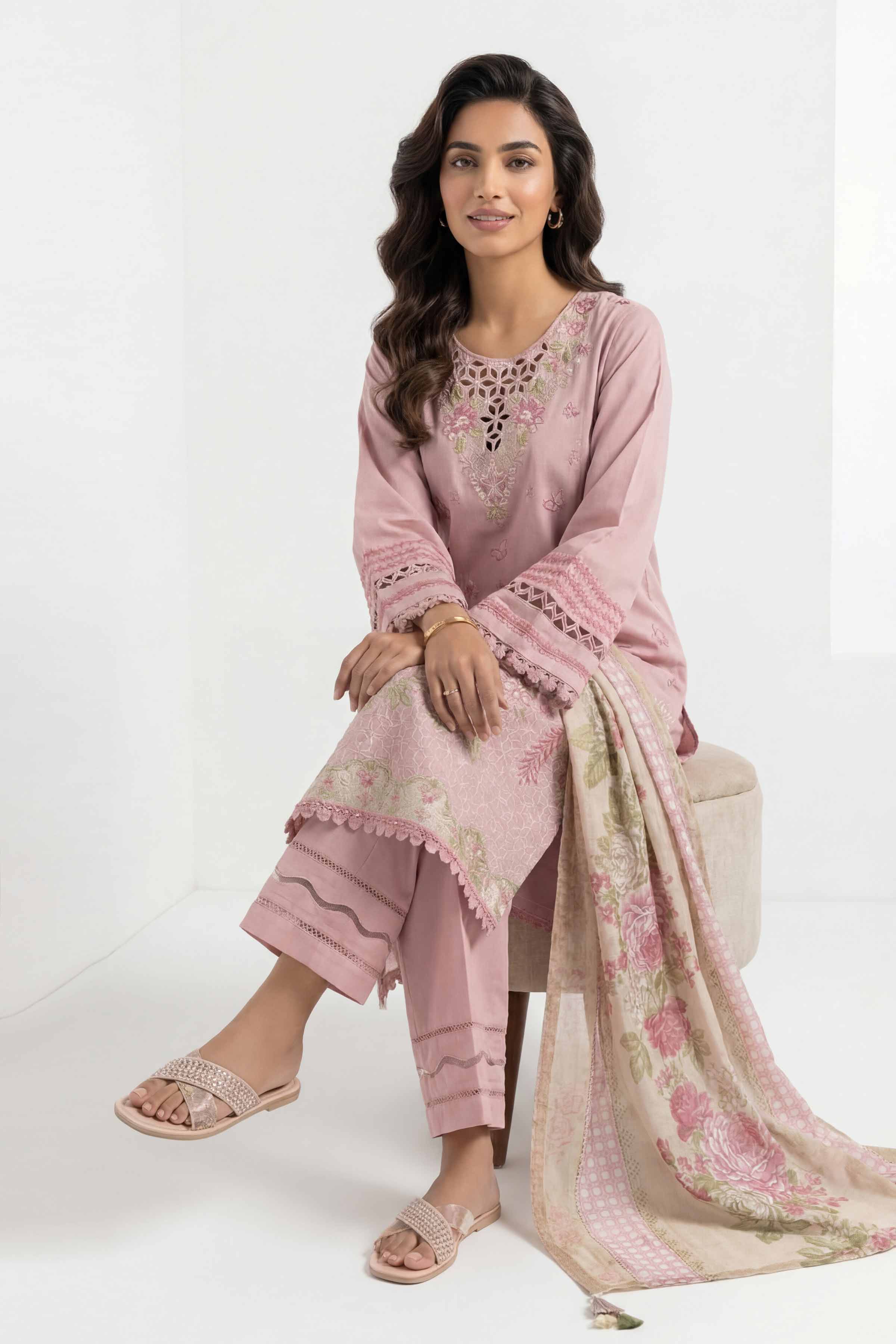 3 Piece - Printed Embroidered Suit - 42601537 for Women - Unstitched Collection | Nishat | Shop Online