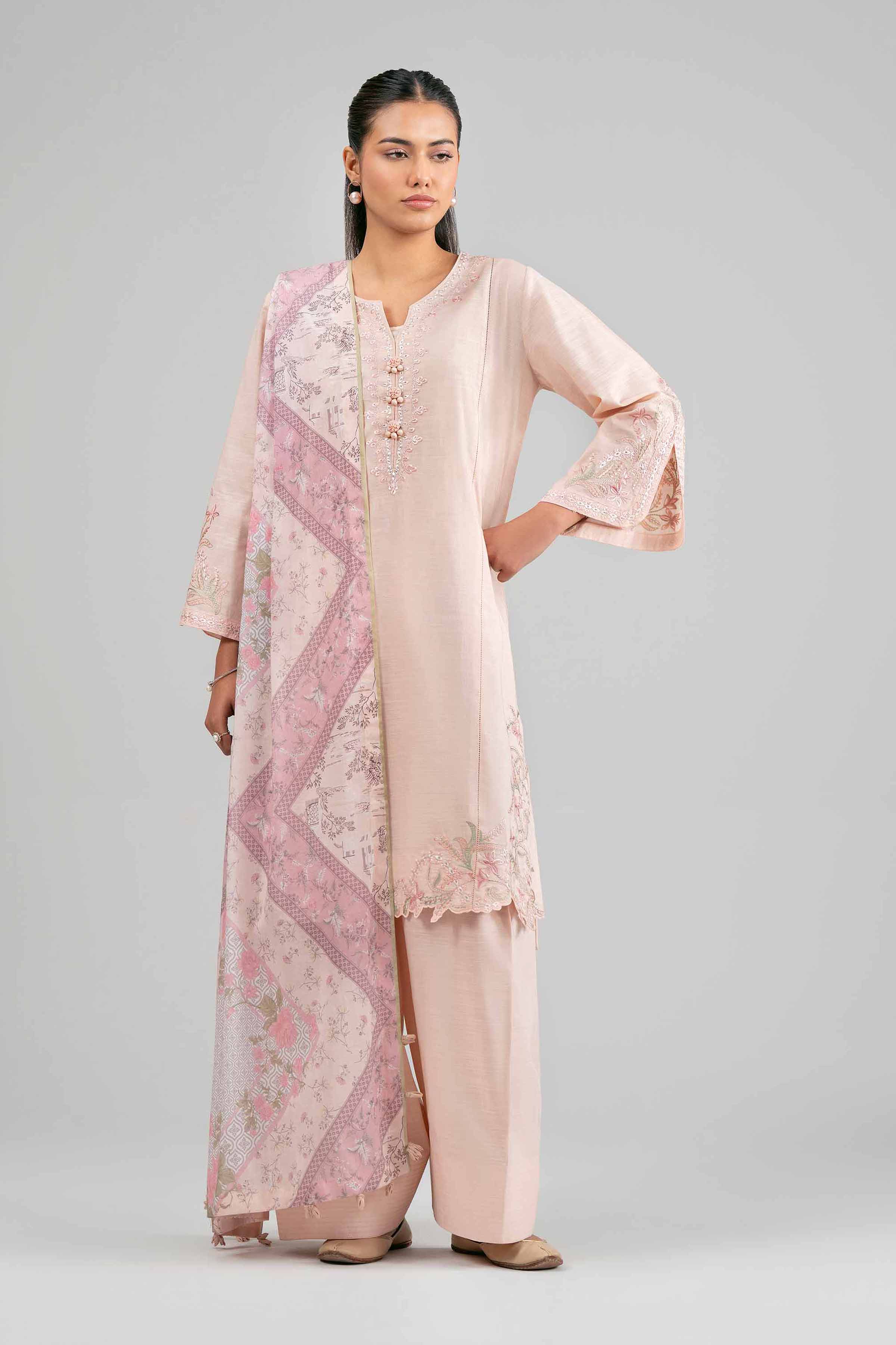 3 Piece - Printed Embroidered Suit - 42601538 for Women - Unstitched Collection | Nishat | Shop Online