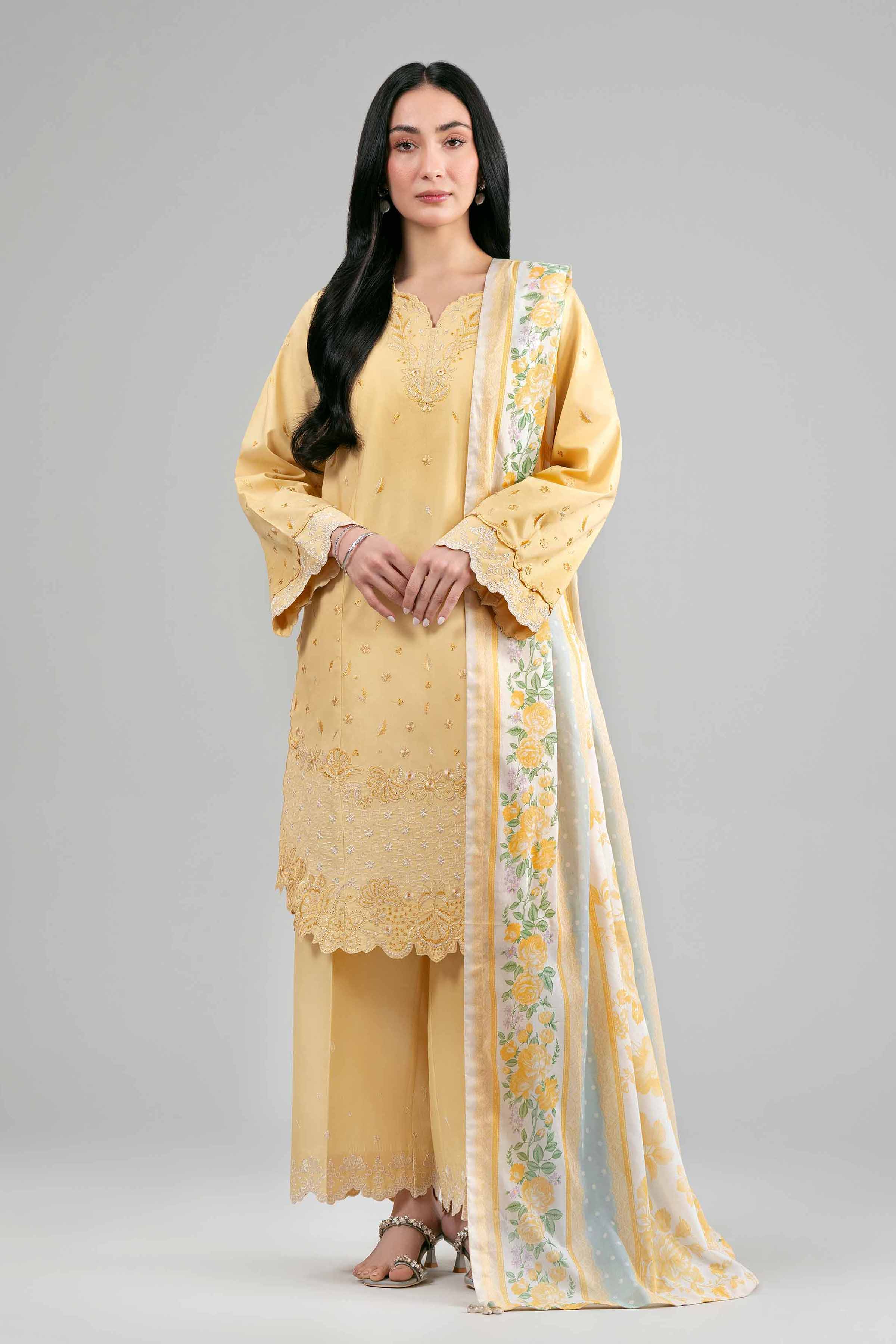 3 Piece - Printed Embroidered Suit - 42601540 for Women - Unstitched Collection | Nishat | Shop Online