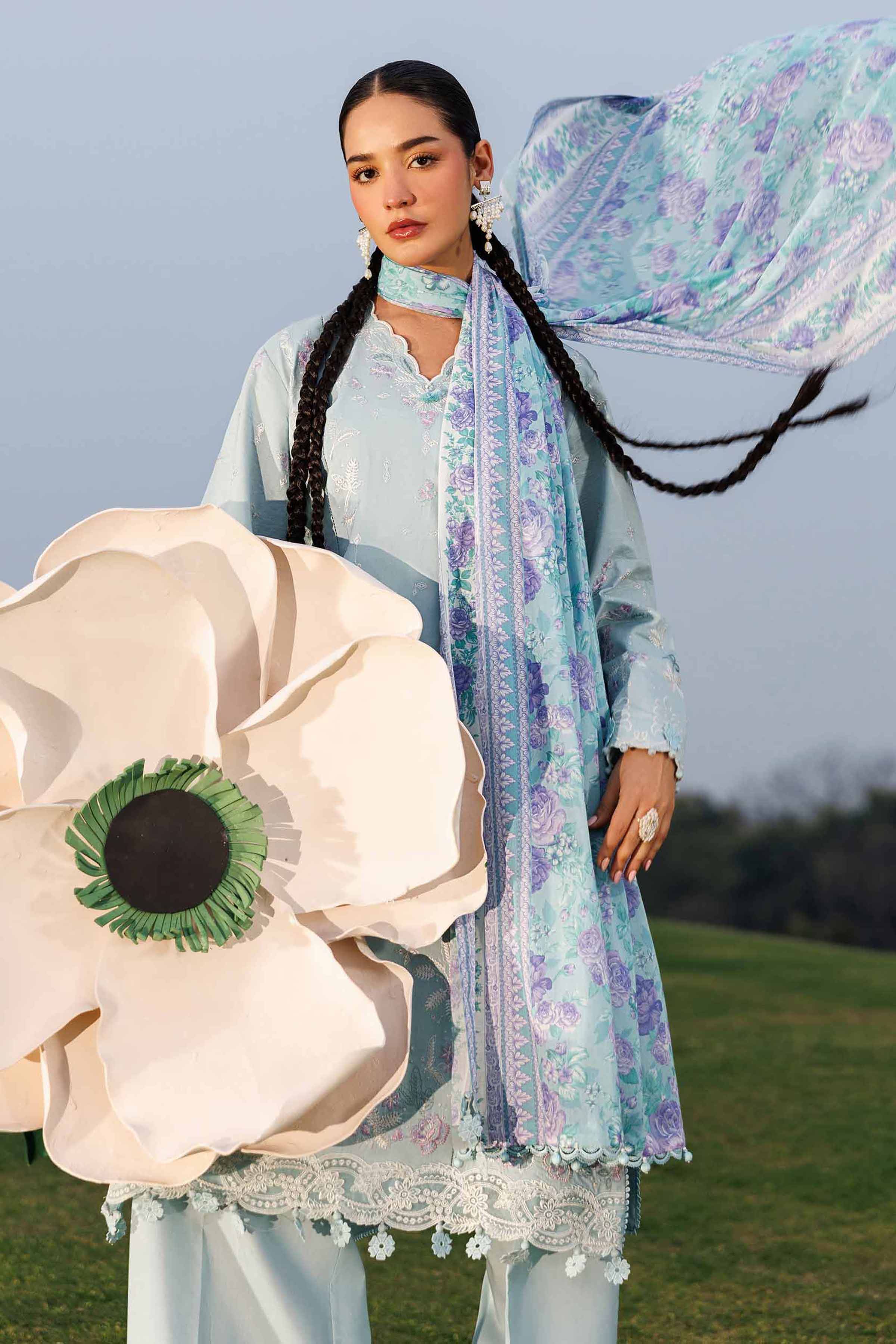 3 Piece - Printed Embroidered Suit - 42601541 for Women - Unstitched Collection | Nishat | Shop Online