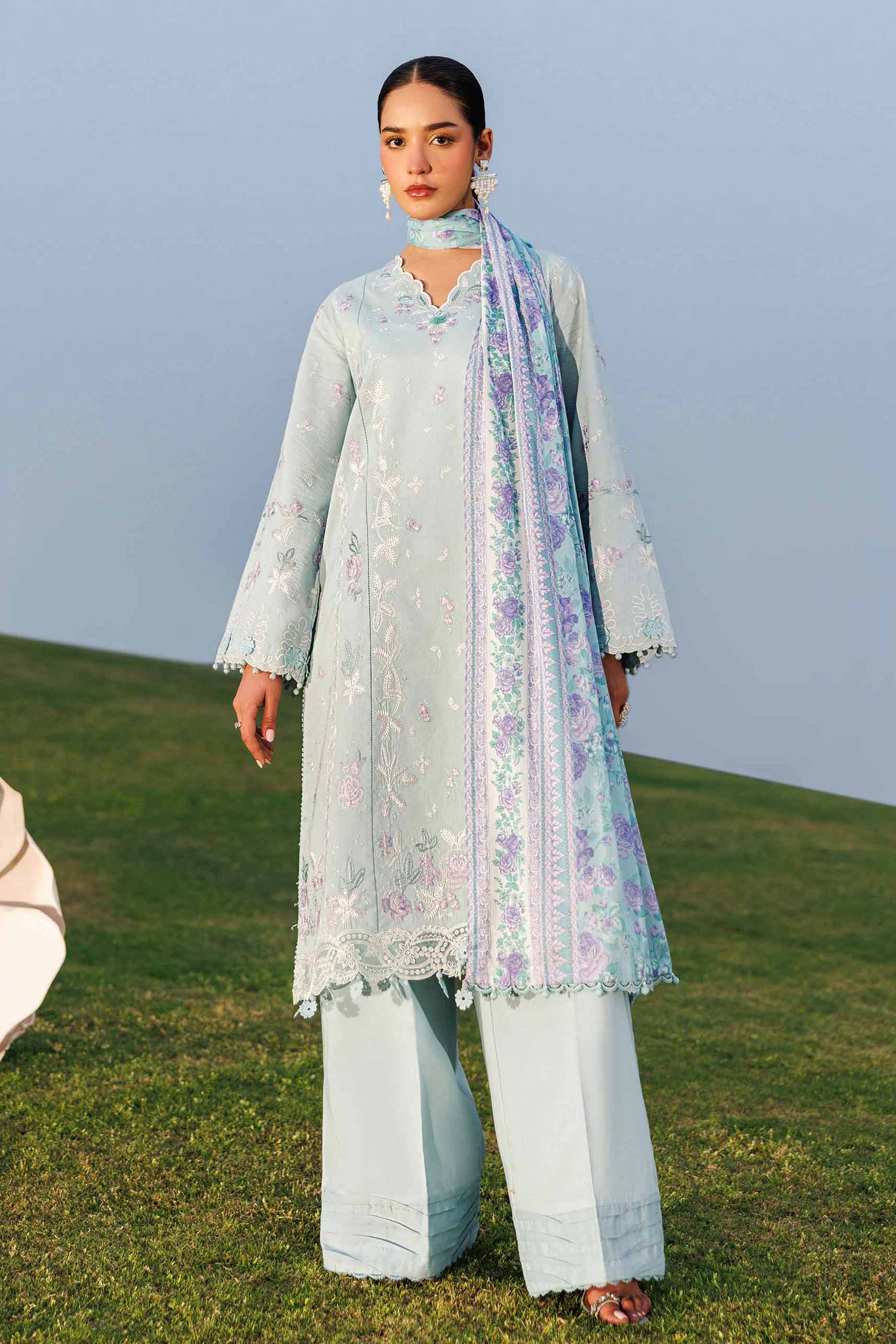 3 Piece - Printed Embroidered Suit - 42601541 for Women - Unstitched Collection | Nishat | Shop Online