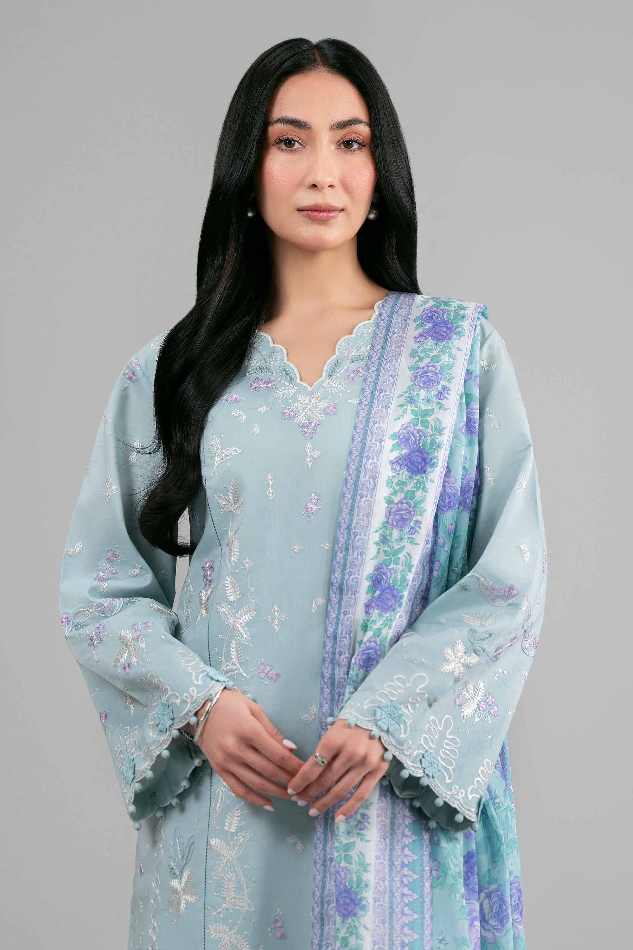 3 Piece - Printed Embroidered Suit - 42601541 for Women - Unstitched Collection | Nishat | Shop Online