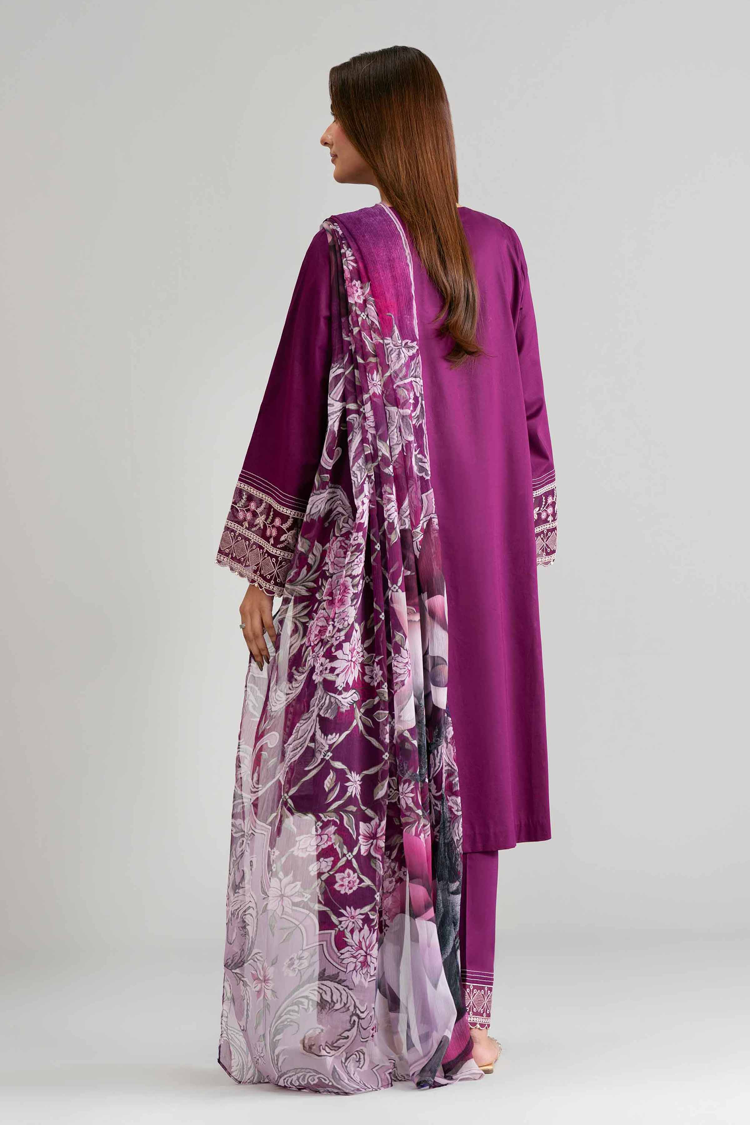 3 Piece - Digital Printed Embroidered Suit - 42601545 for Women - Unstitched Collection | Nishat | Shop Online