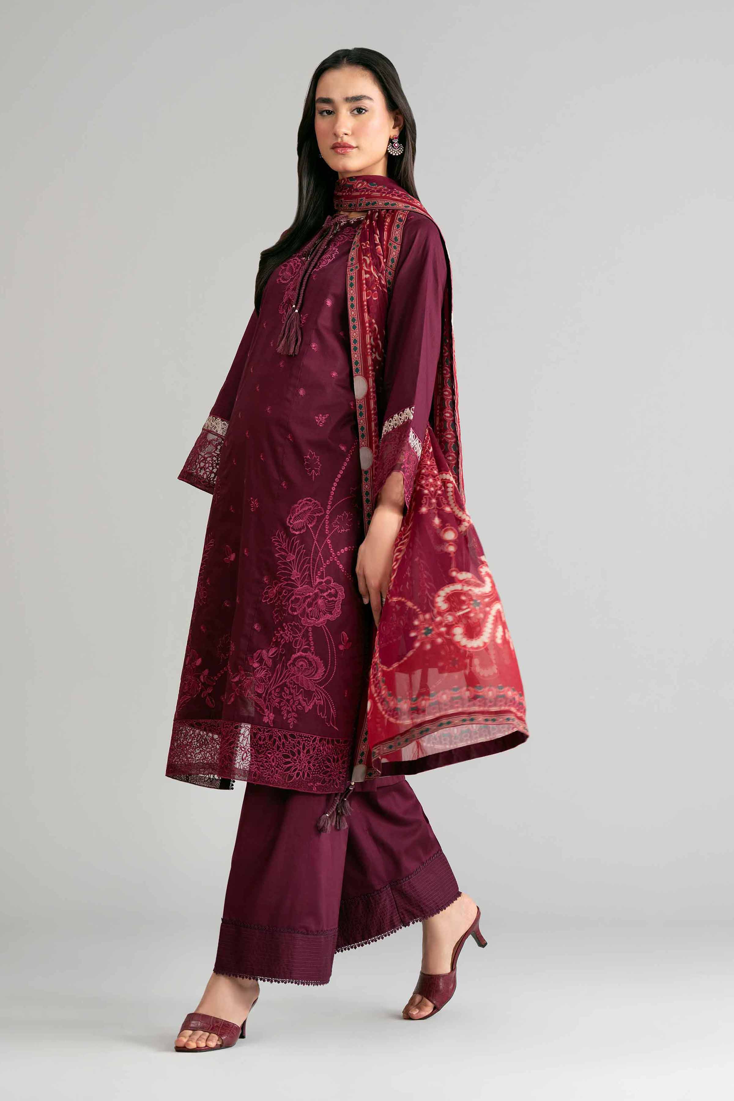 3 Piece - Digital Printed Embroidered Suit - 42601546 for Women - Unstitched Collection | Nishat | Shop Online