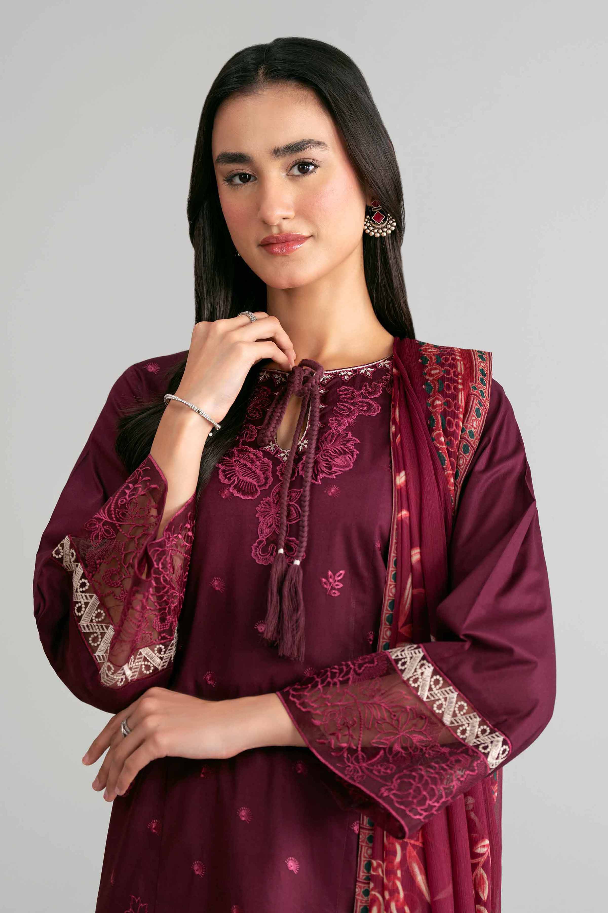 3 Piece - Digital Printed Embroidered Suit - 42601546 for Women - Unstitched Collection | Nishat | Shop Online