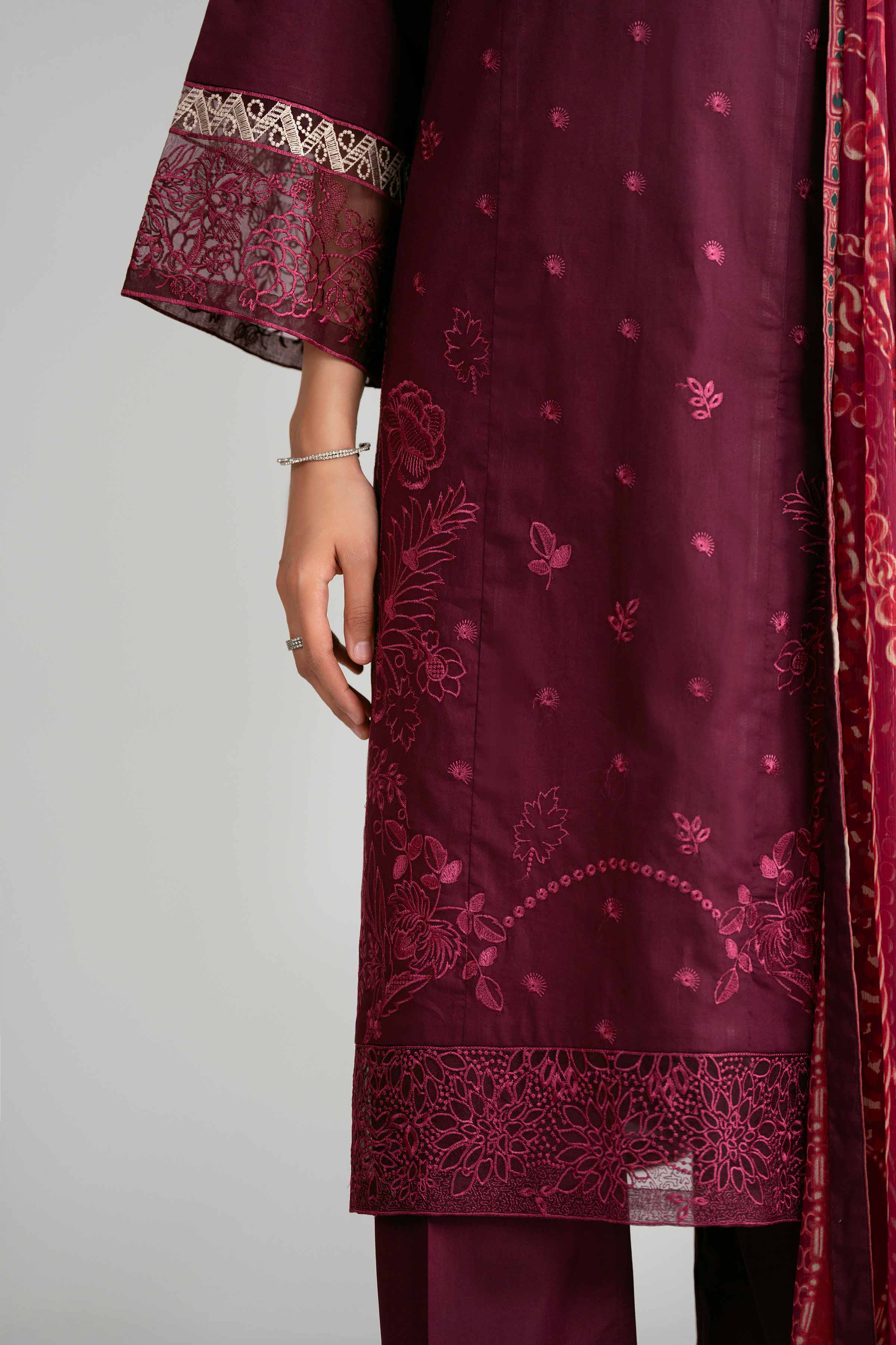 3 Piece - Digital Printed Embroidered Suit - 42601546 for Women - Unstitched Collection | Nishat | Shop Online