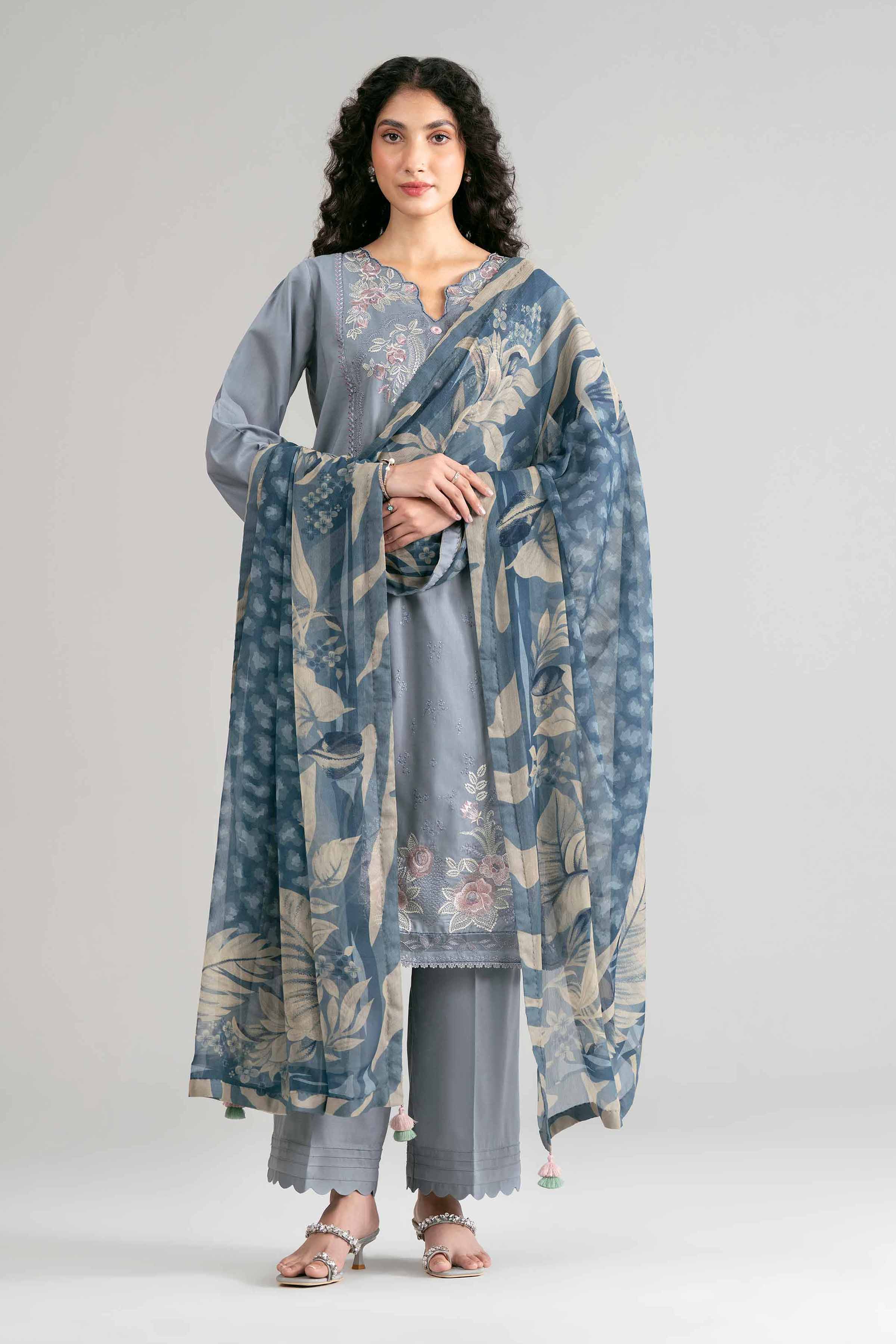 3 Piece - Digital Printed Embroidered Suit - 42601547 for Women - Unstitched Collection | Nishat | Shop Online