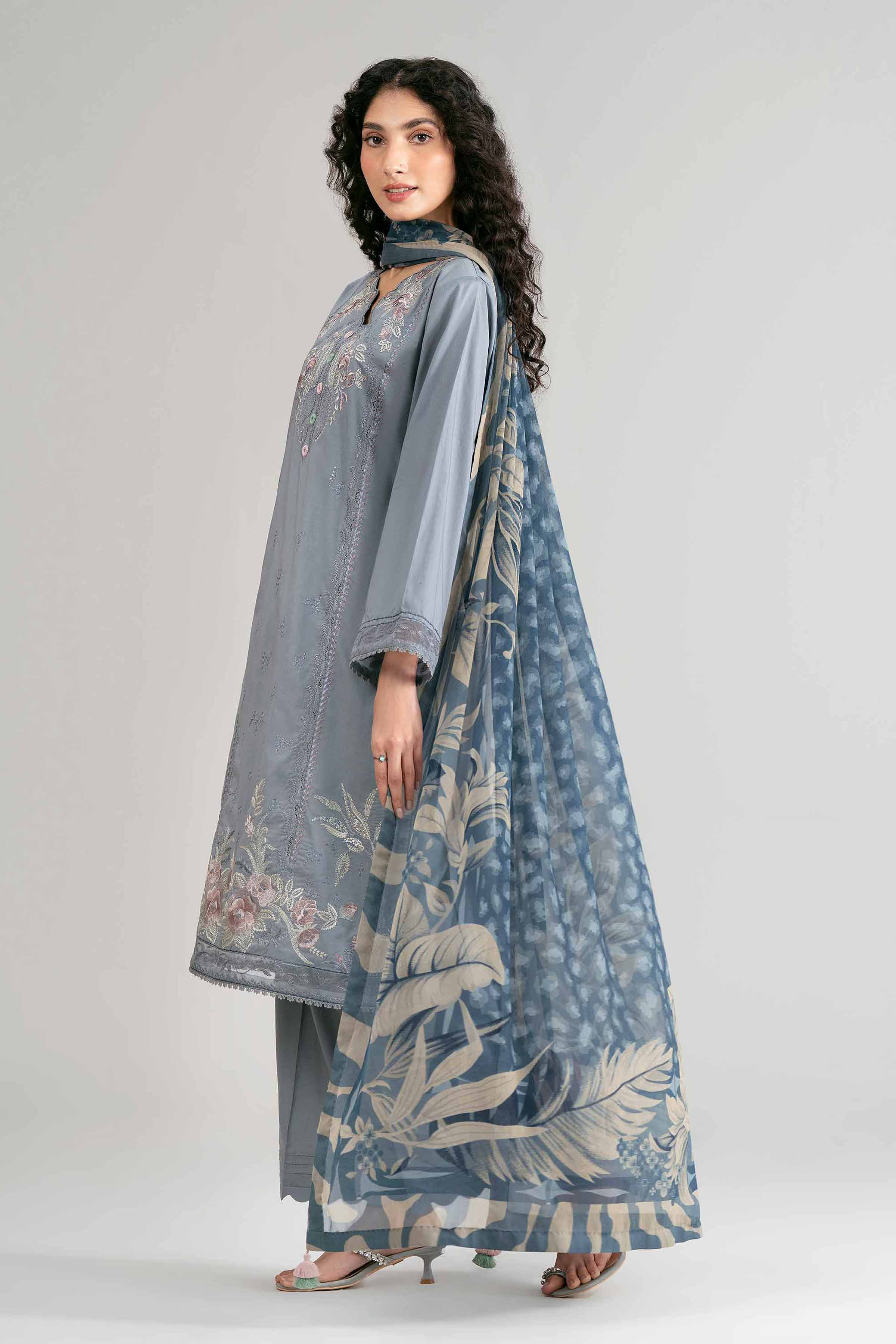 3 Piece - Digital Printed Embroidered Suit - 42601547 for Women - Unstitched Collection | Nishat | Shop Online