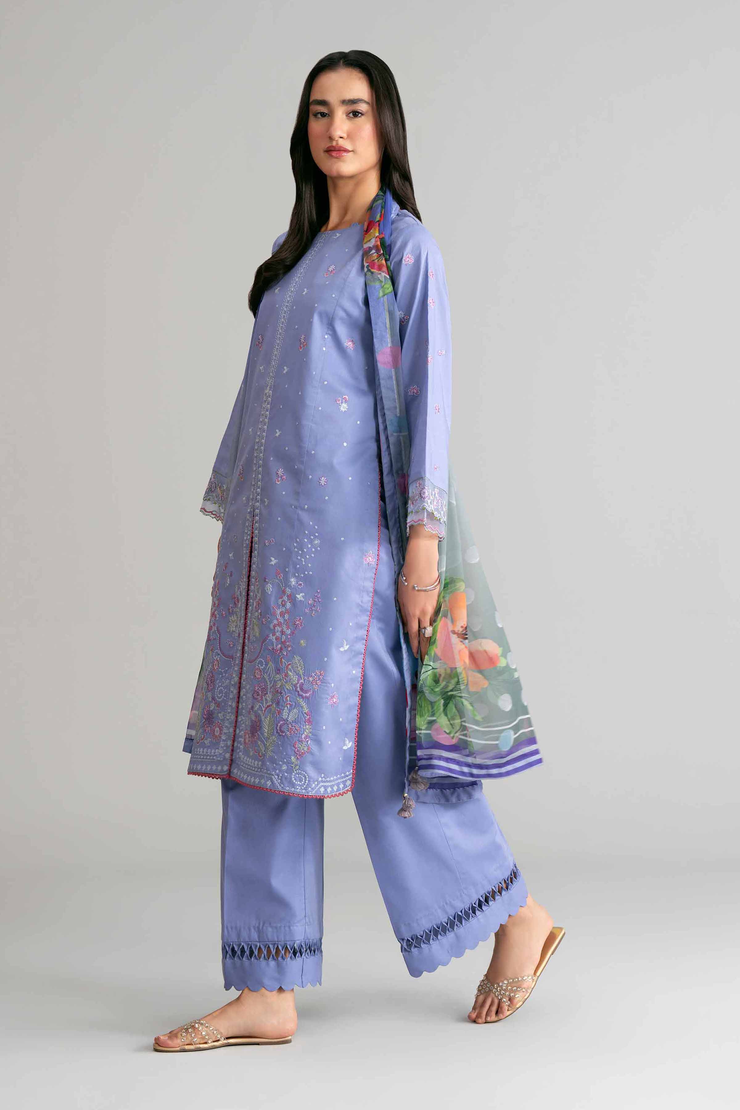 3 Piece - Digital Printed Embroidered Suit - 42601549 for Women - Unstitched Collection | Nishat | Shop Online