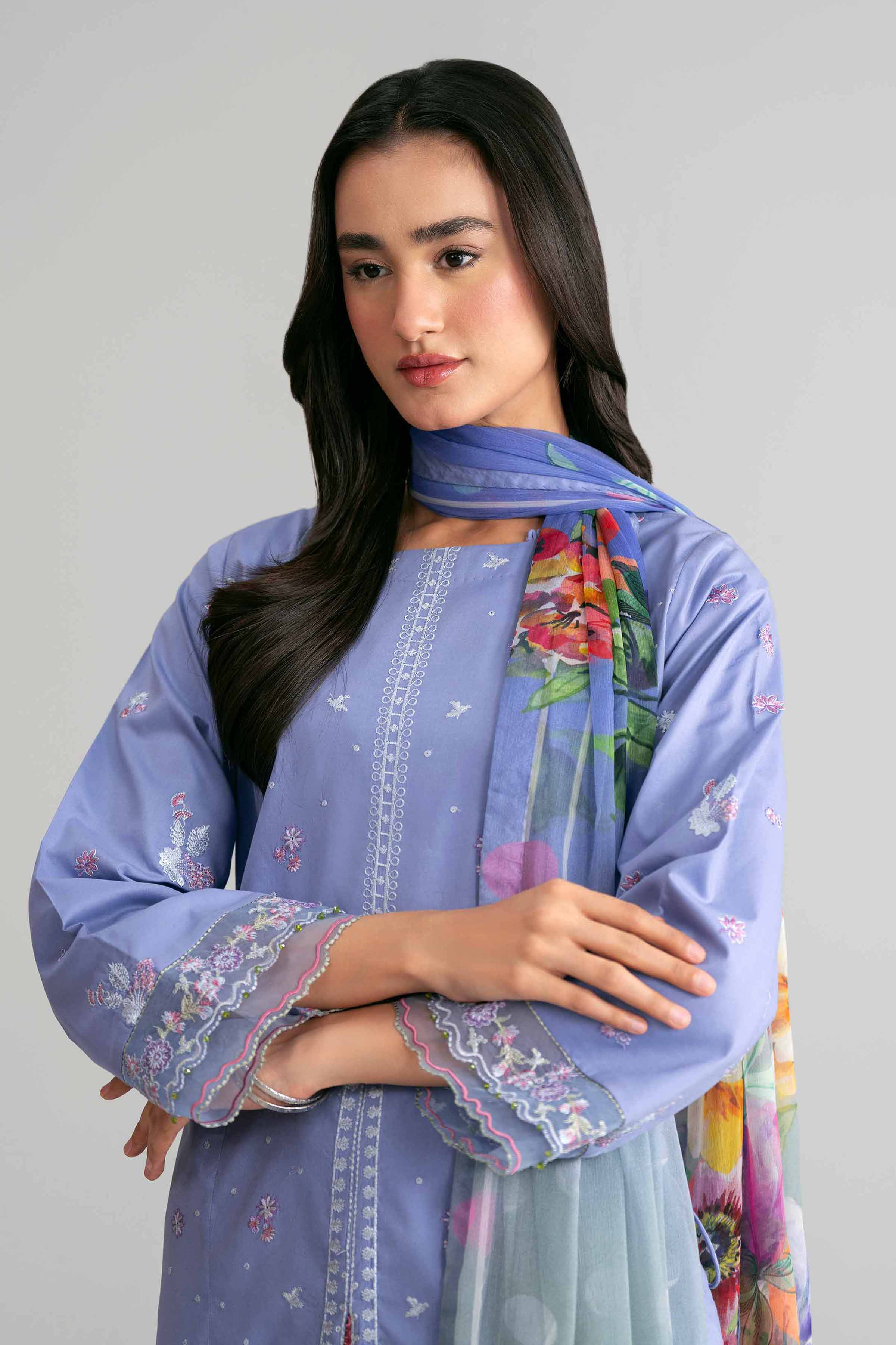 3 Piece - Digital Printed Embroidered Suit - 42601549 for Women - Unstitched Collection | Nishat | Shop Online