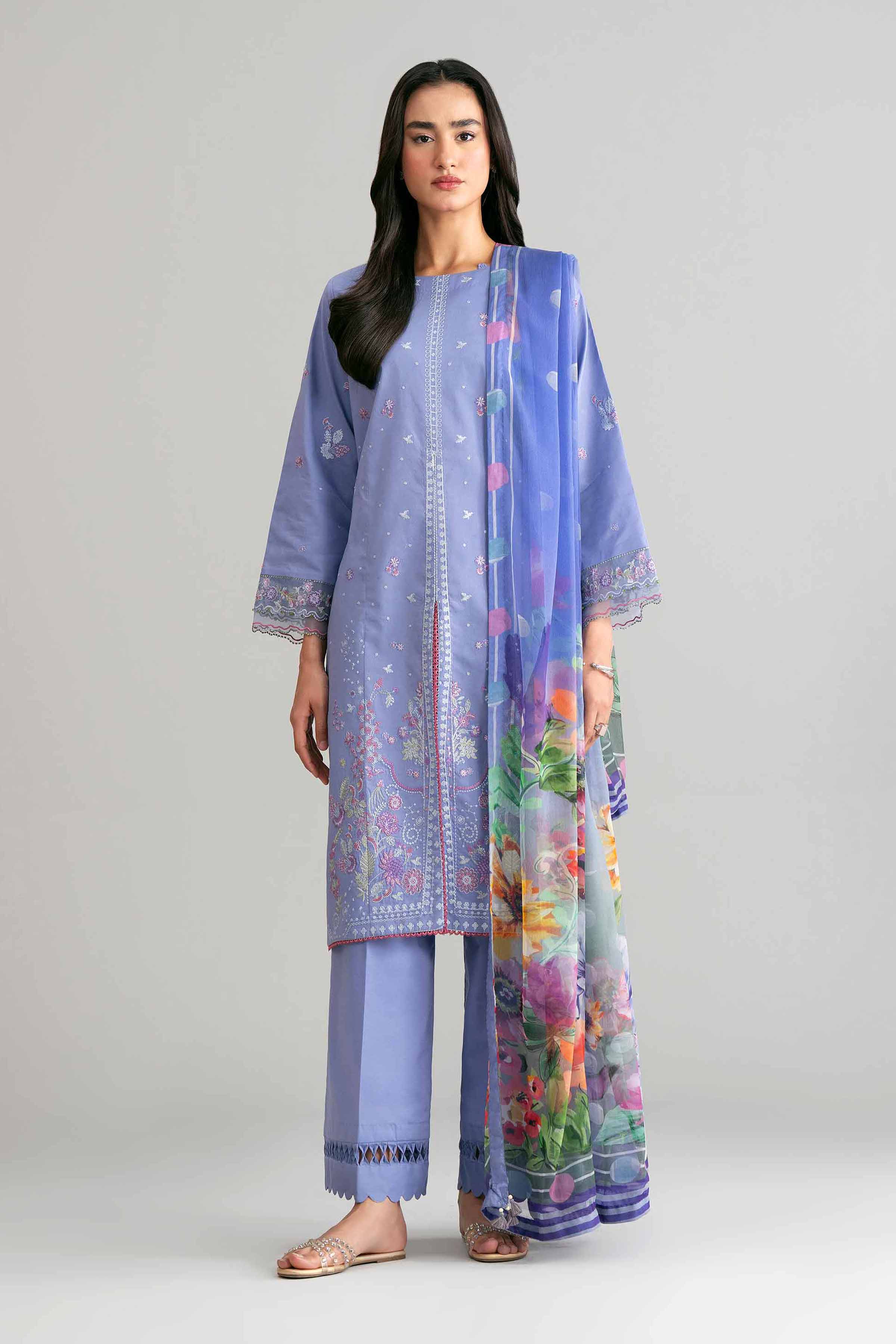 3 Piece - Digital Printed Embroidered Suit - 42601549 for Women - Unstitched Collection | Nishat | Shop Online