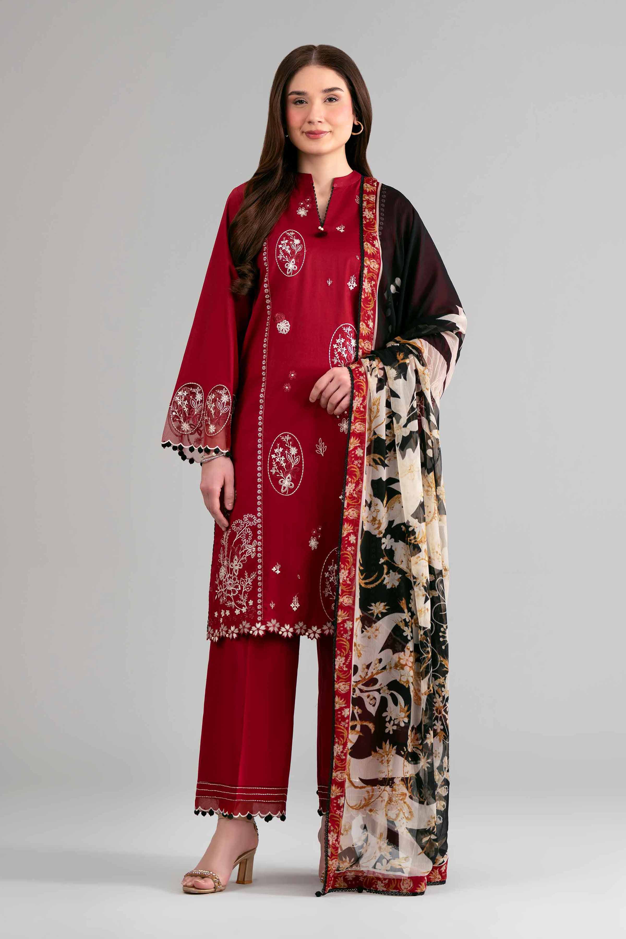 3 Piece - Digital Printed Embroidered Suit - 42601550 for Women - Unstitched Collection | Nishat | Shop Online