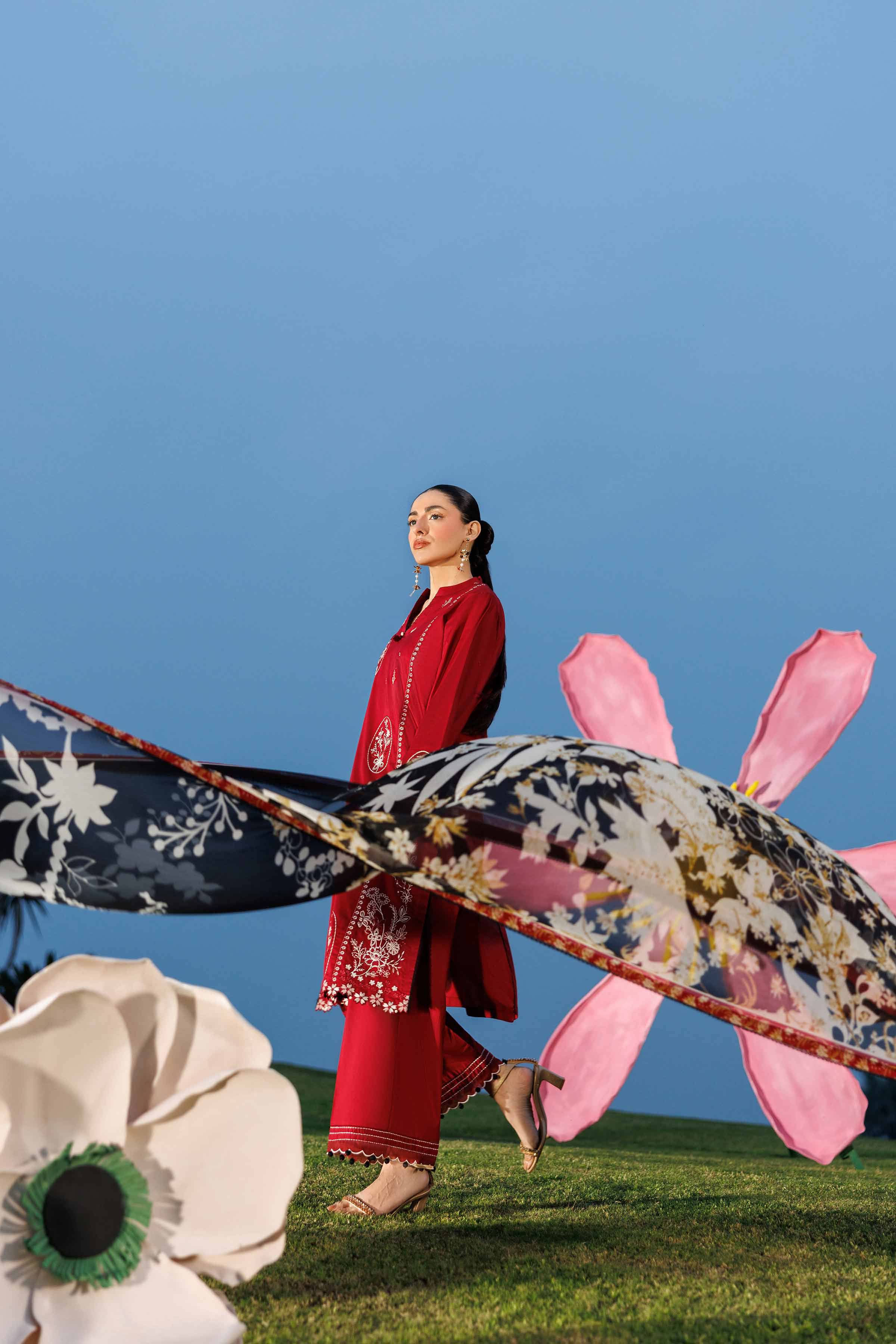 3 Piece - Digital Printed Embroidered Suit - 42601550 for Women - Unstitched Collection | Nishat | Shop Online