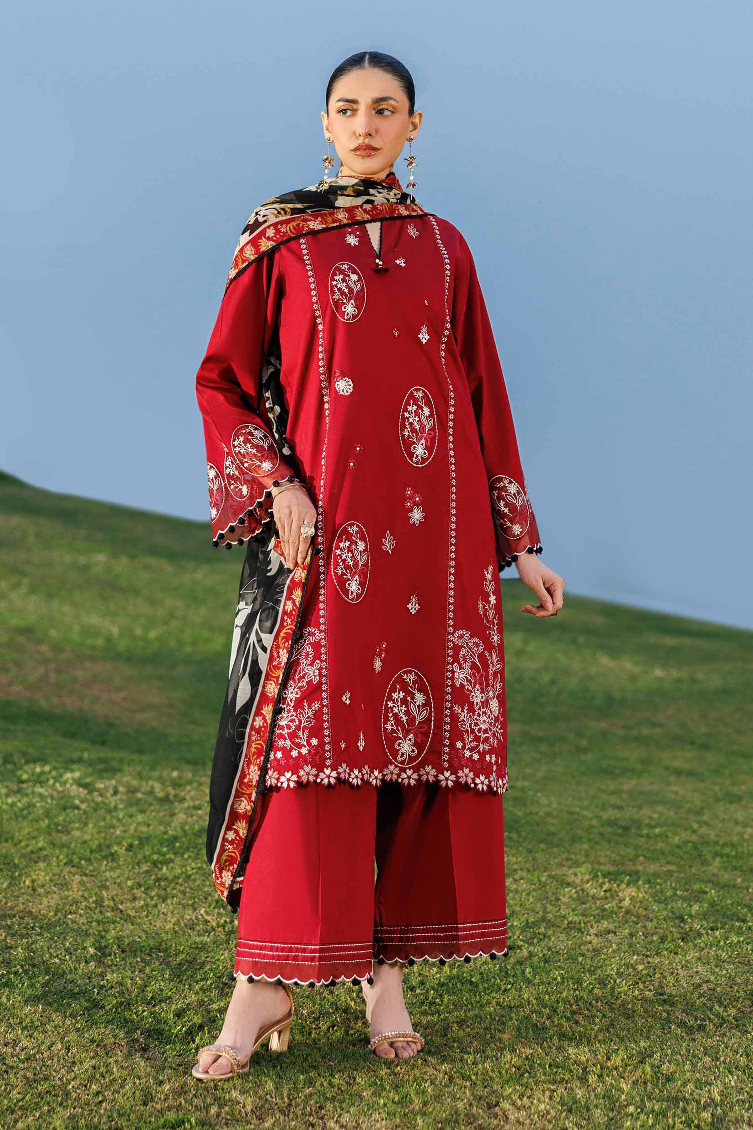 3 Piece - Digital Printed Embroidered Suit - 42601550 for Women - Unstitched Collection | Nishat | Shop Online