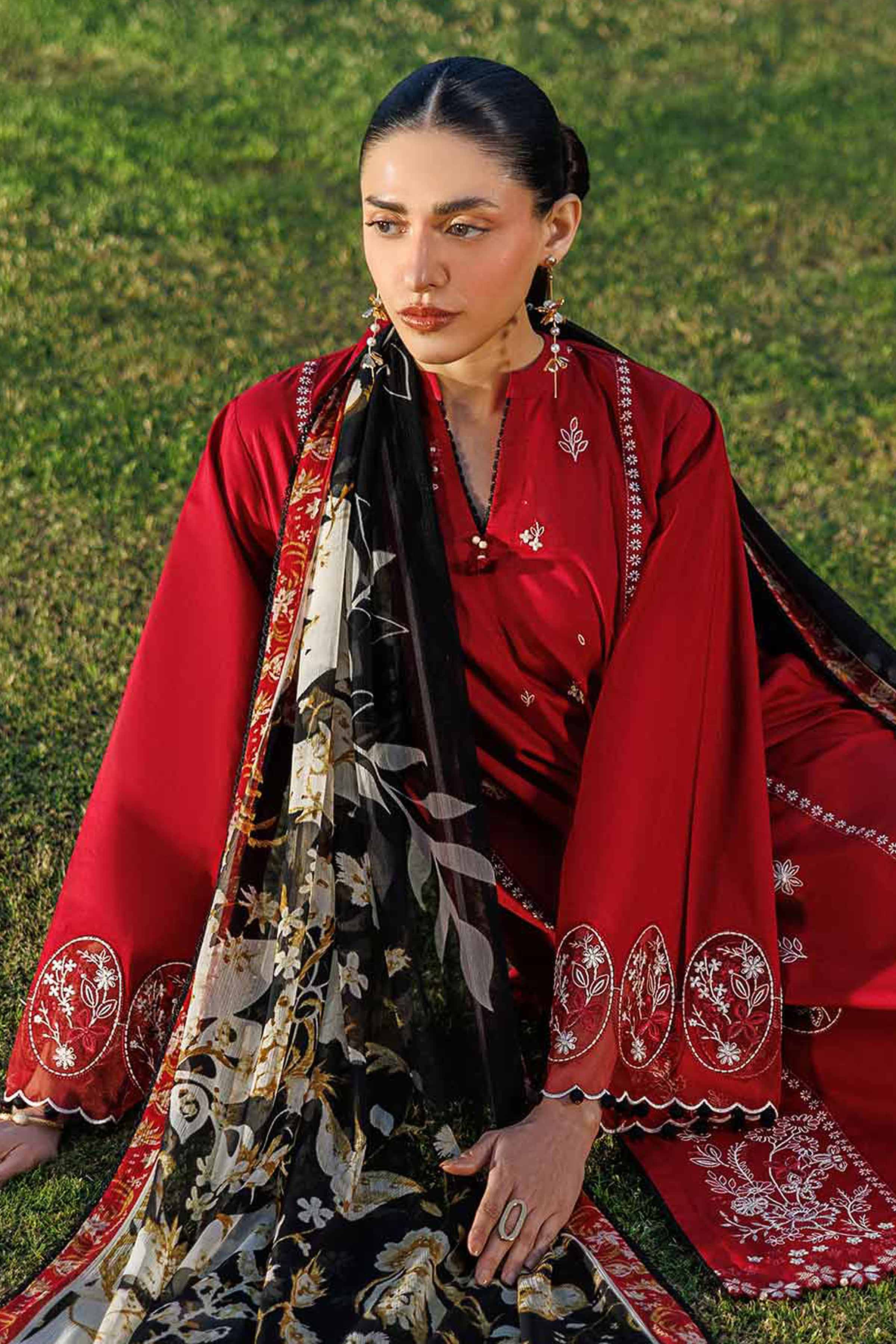 3 Piece - Digital Printed Embroidered Suit - 42601550 for Women - Unstitched Collection | Nishat | Shop Online