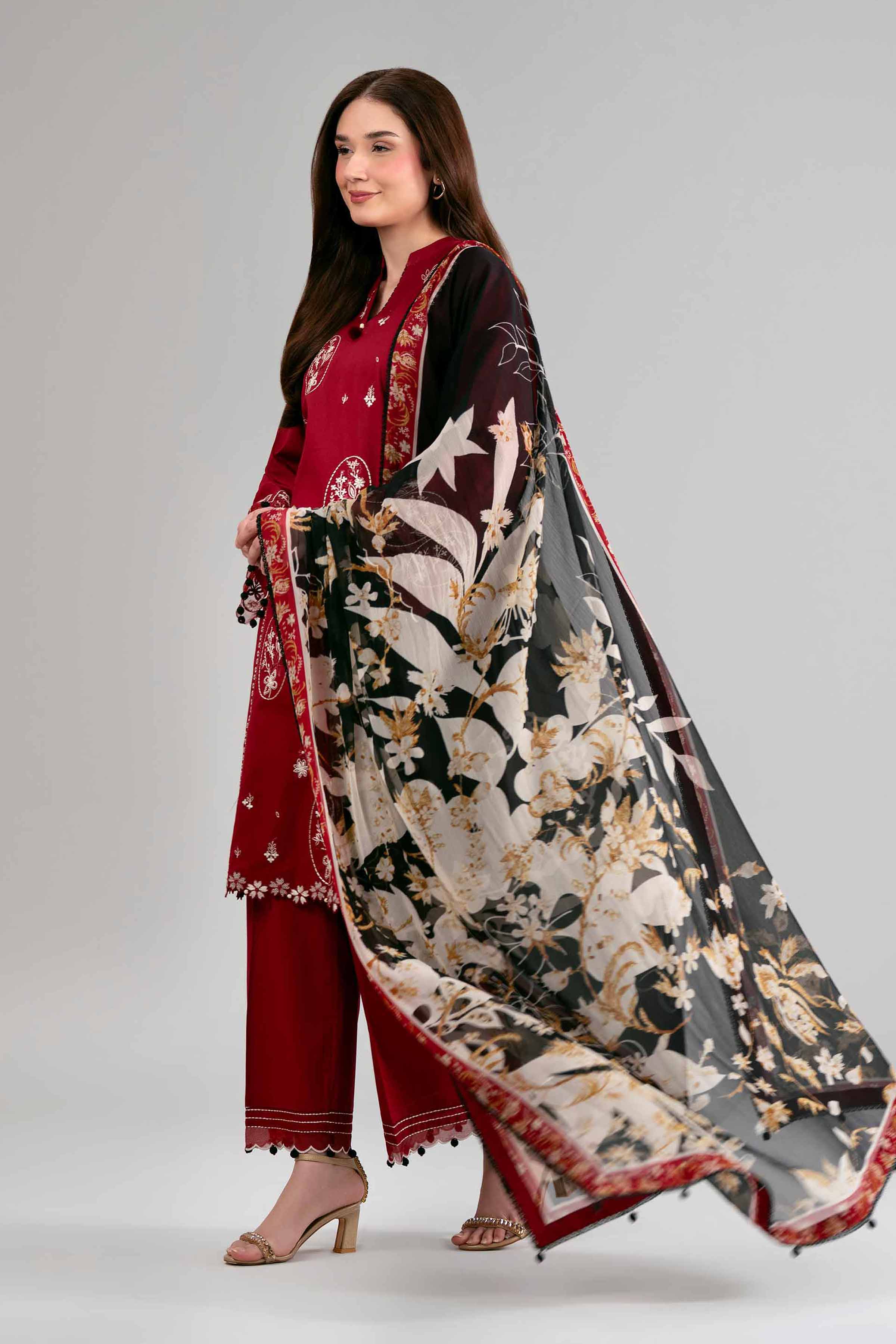 3 Piece - Digital Printed Embroidered Suit - 42601550 for Women - Unstitched Collection | Nishat | Shop Online