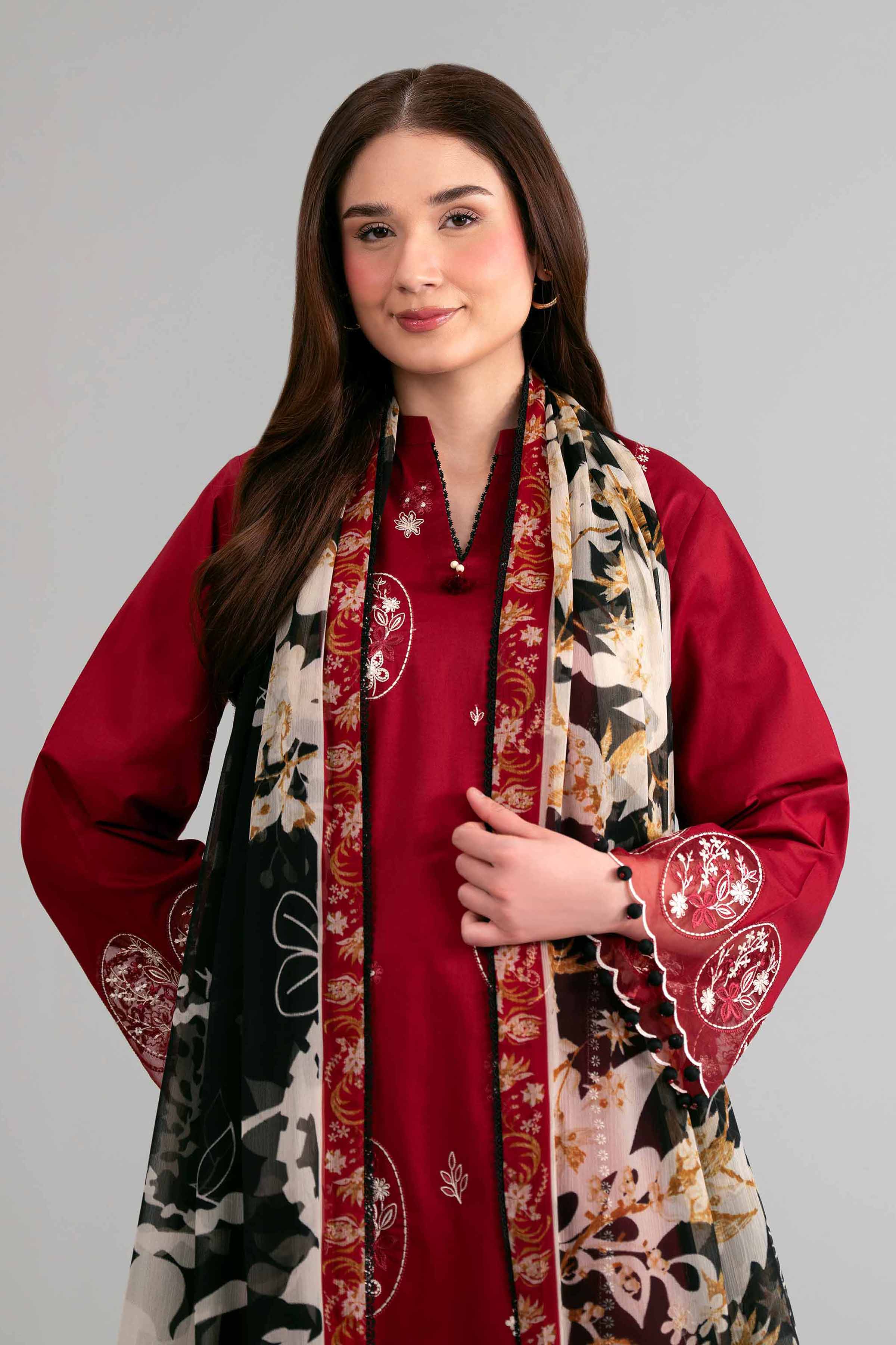 3 Piece - Digital Printed Embroidered Suit - 42601550 for Women - Unstitched Collection | Nishat | Shop Online