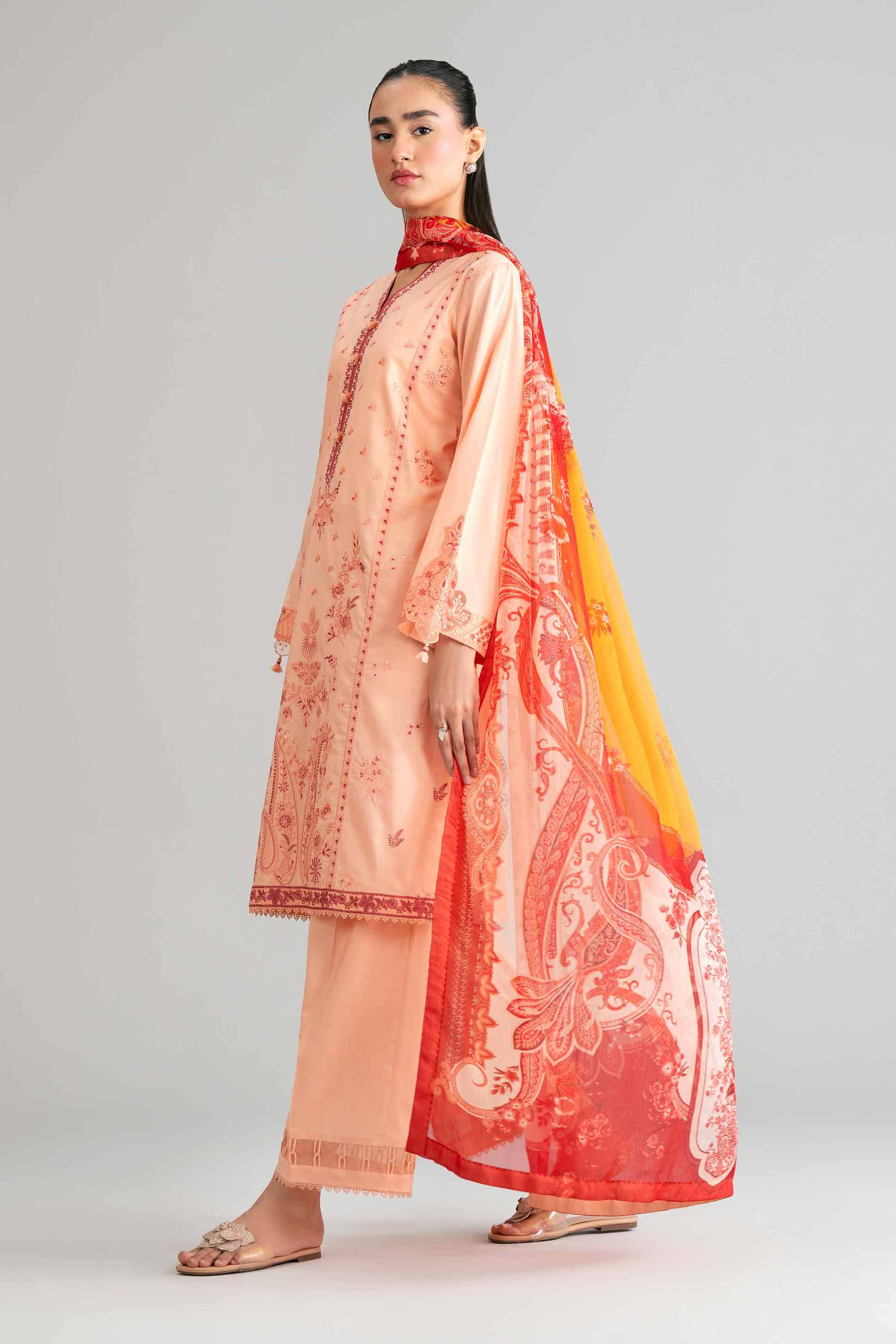 3 Piece - Digital Printed Embroidered Suit - 42601553 for Women - Unstitched Collection | Nishat | Shop Online