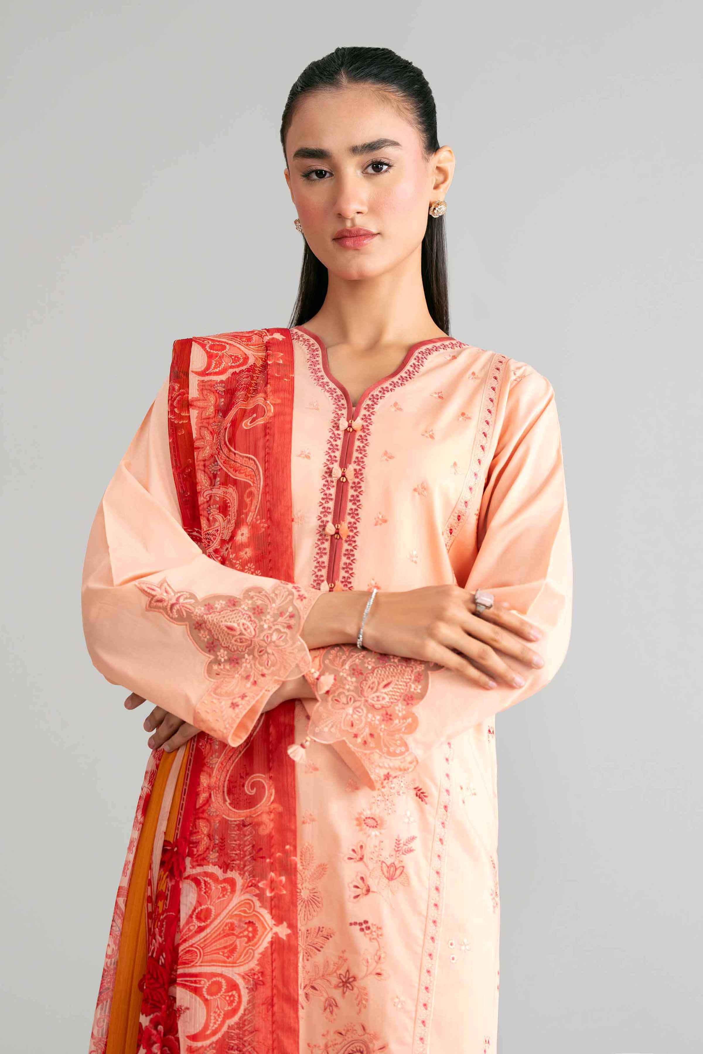 3 Piece - Digital Printed Embroidered Suit - 42601553 for Women - Unstitched Collection | Nishat | Shop Online