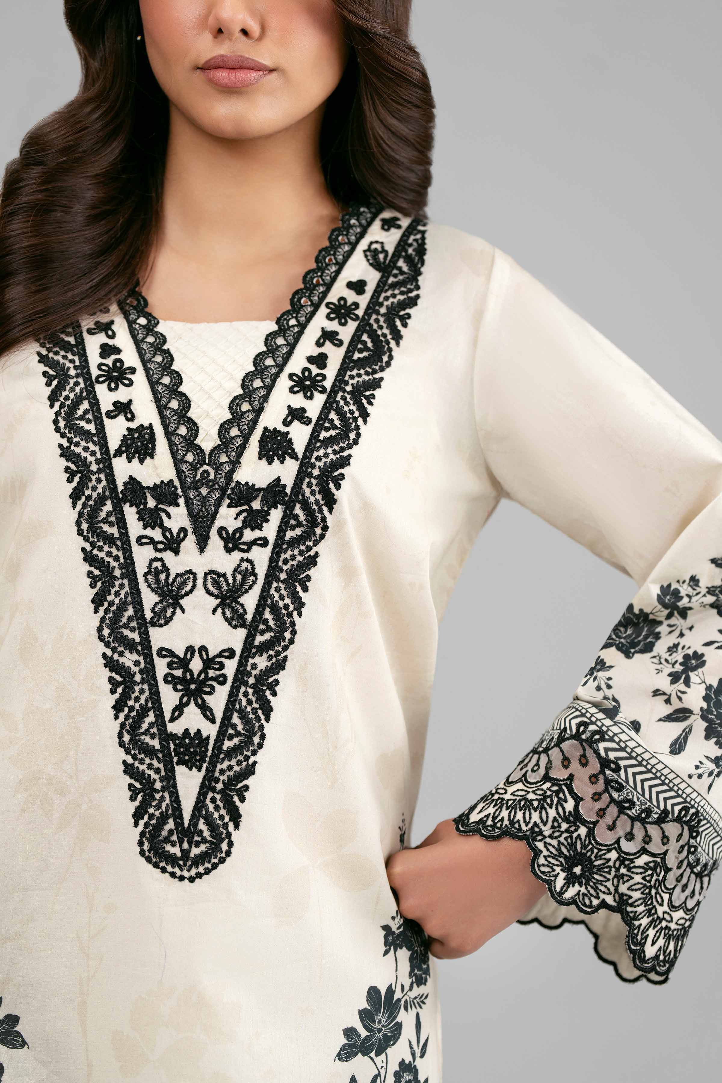 3 Piece - Digital Printed Embroidered Suit - 42601557 for Women - Unstitched Collection | Nishat | Shop Online