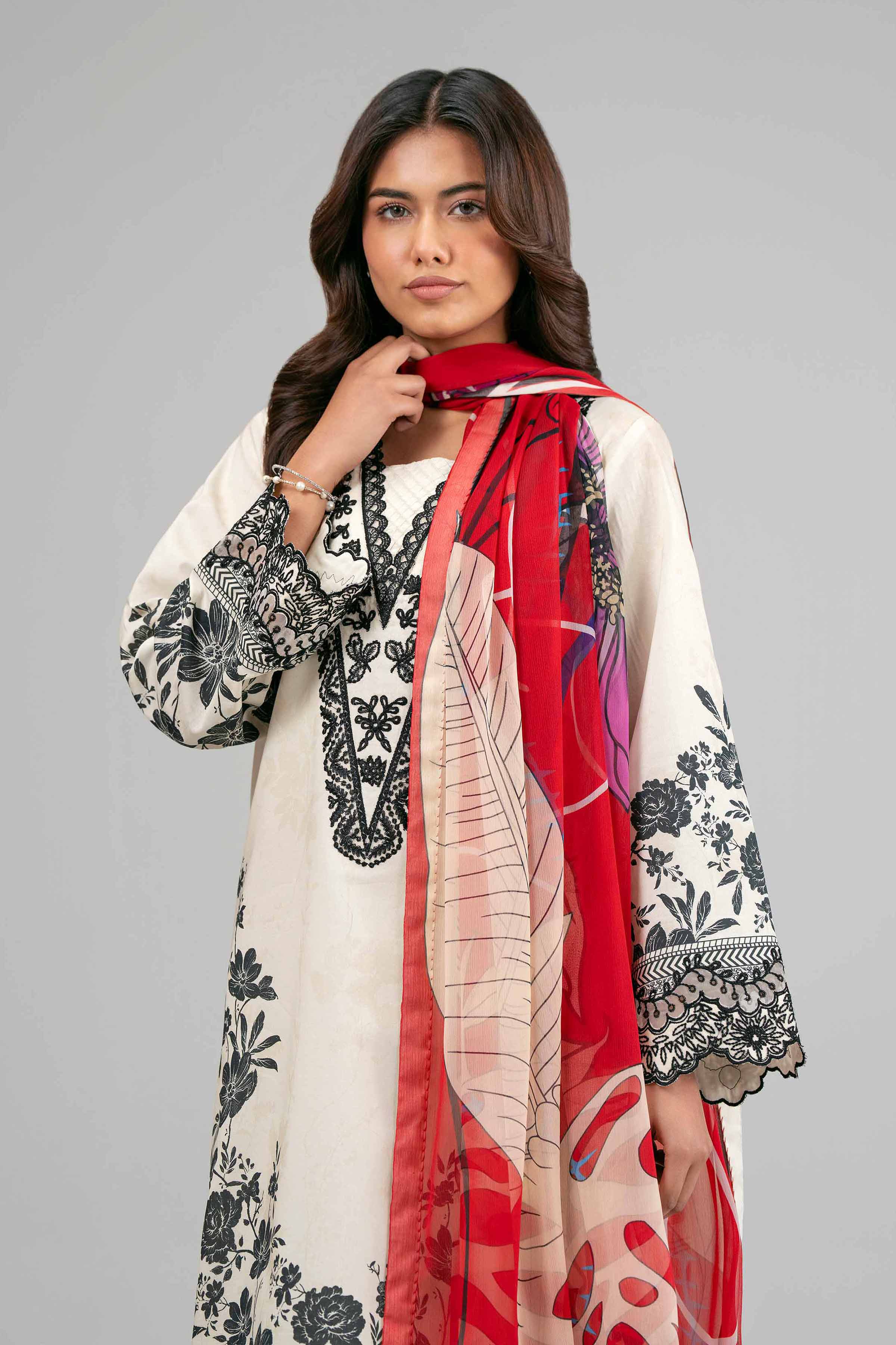 3 Piece - Digital Printed Embroidered Suit - 42601557 for Women - Unstitched Collection | Nishat | Shop Online