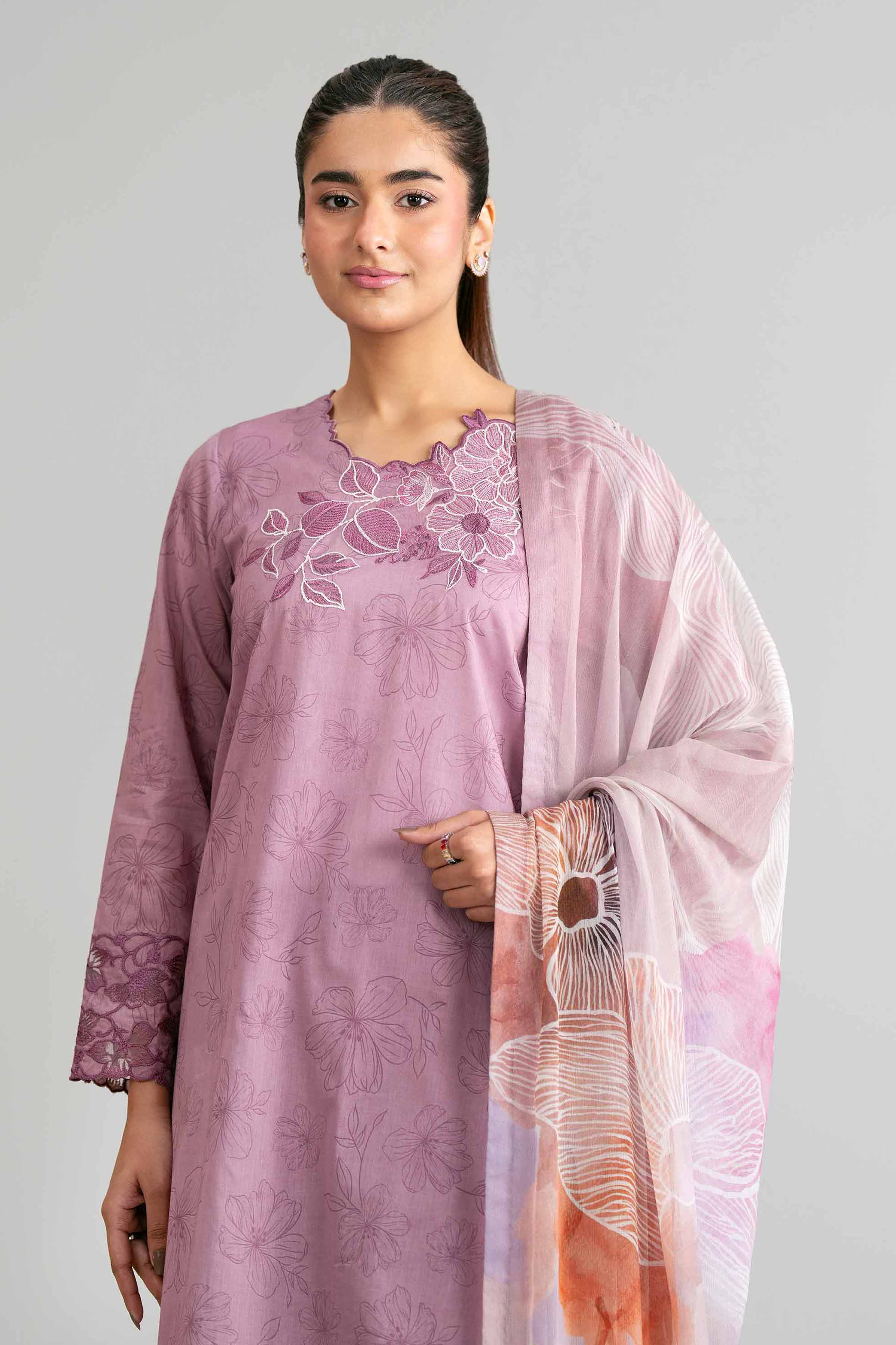 3 Piece - Digital Printed Embroidered Suit - 42601561 for Women - Unstitched Collection | Nishat | Shop Online