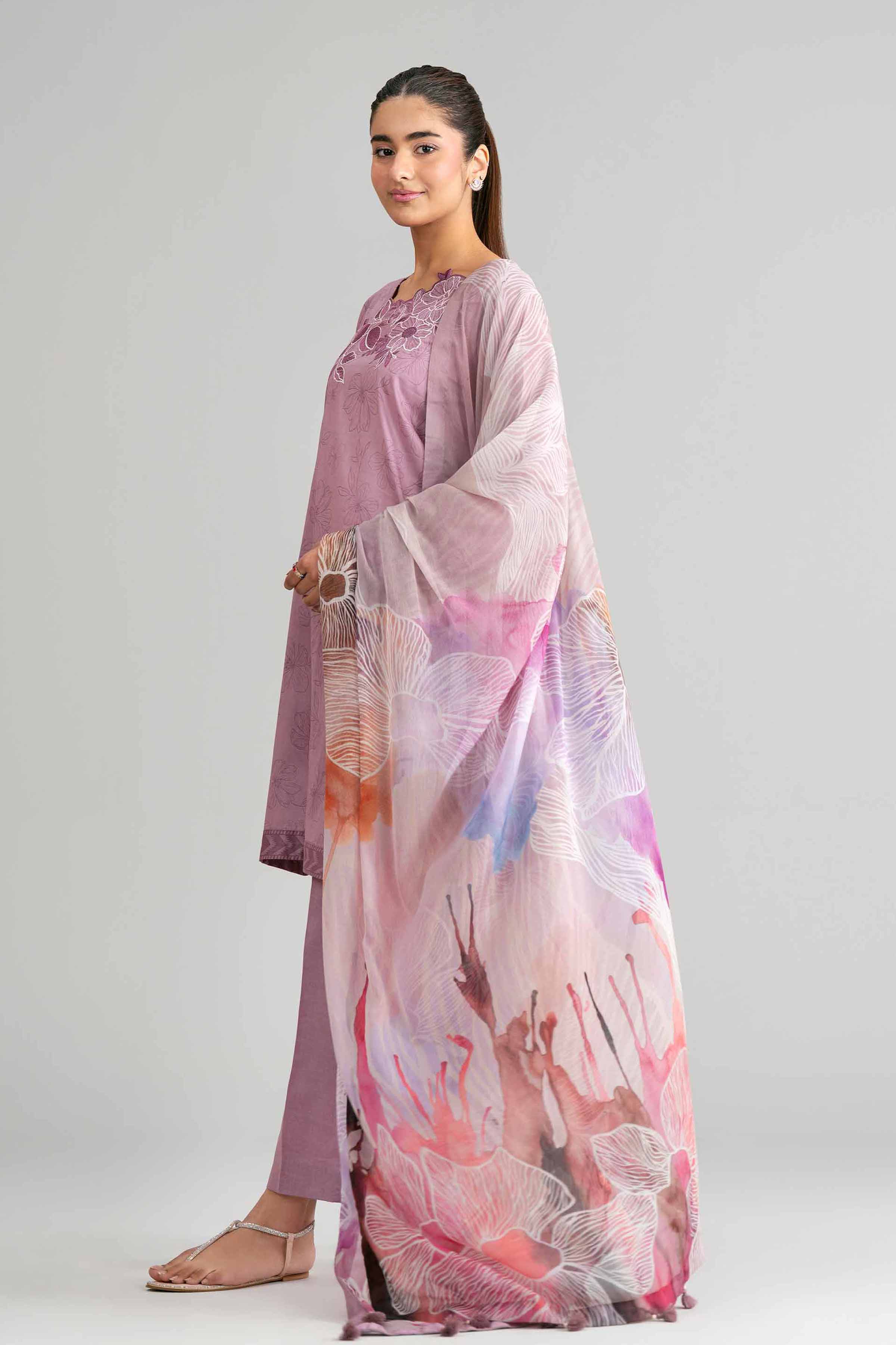 3 Piece - Digital Printed Embroidered Suit - 42601561 for Women - Unstitched Collection | Nishat | Shop Online