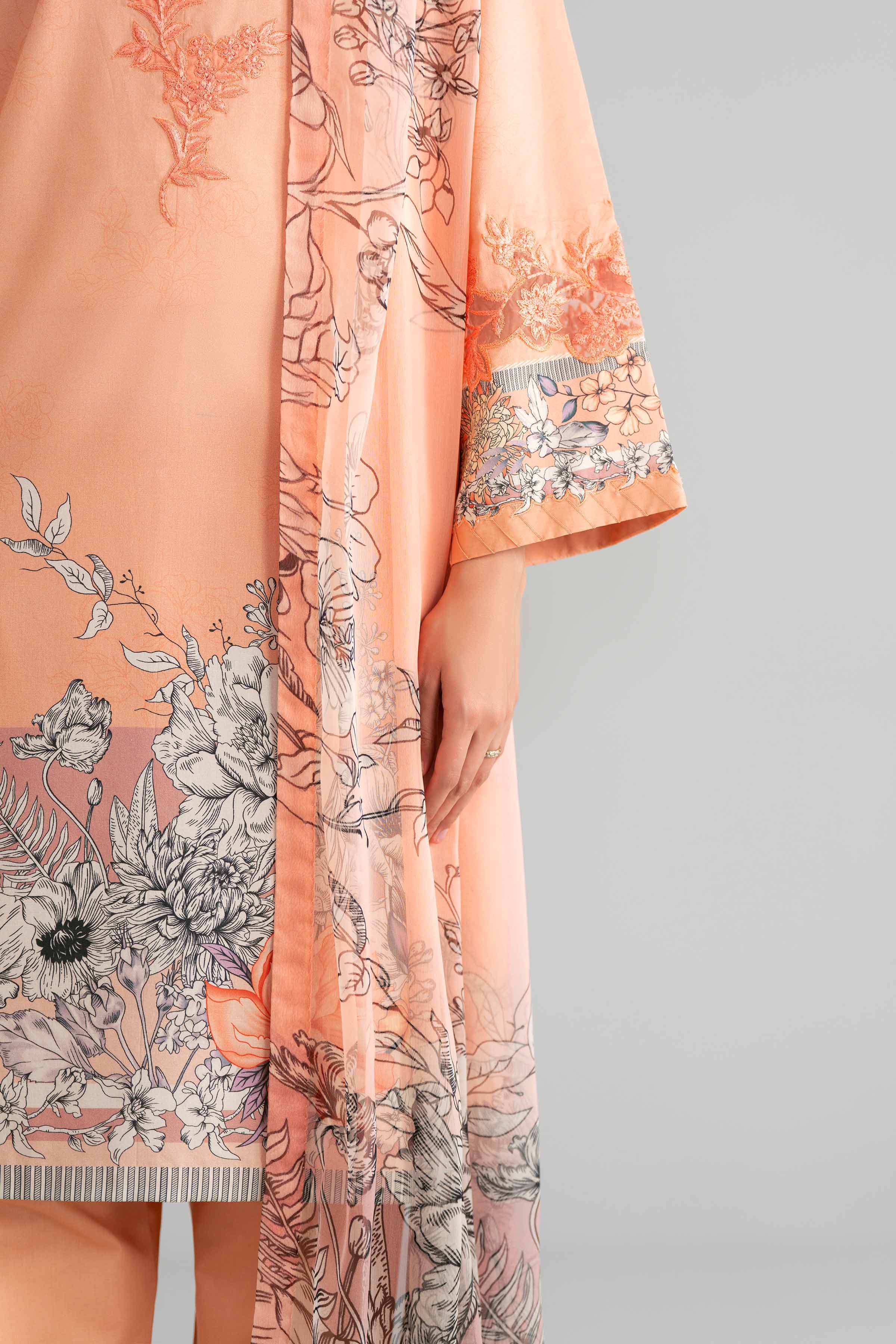 3 Piece - Digital Printed Embroidered Suit - 42601563 for Women - Unstitched Collection | Nishat | Shop Online