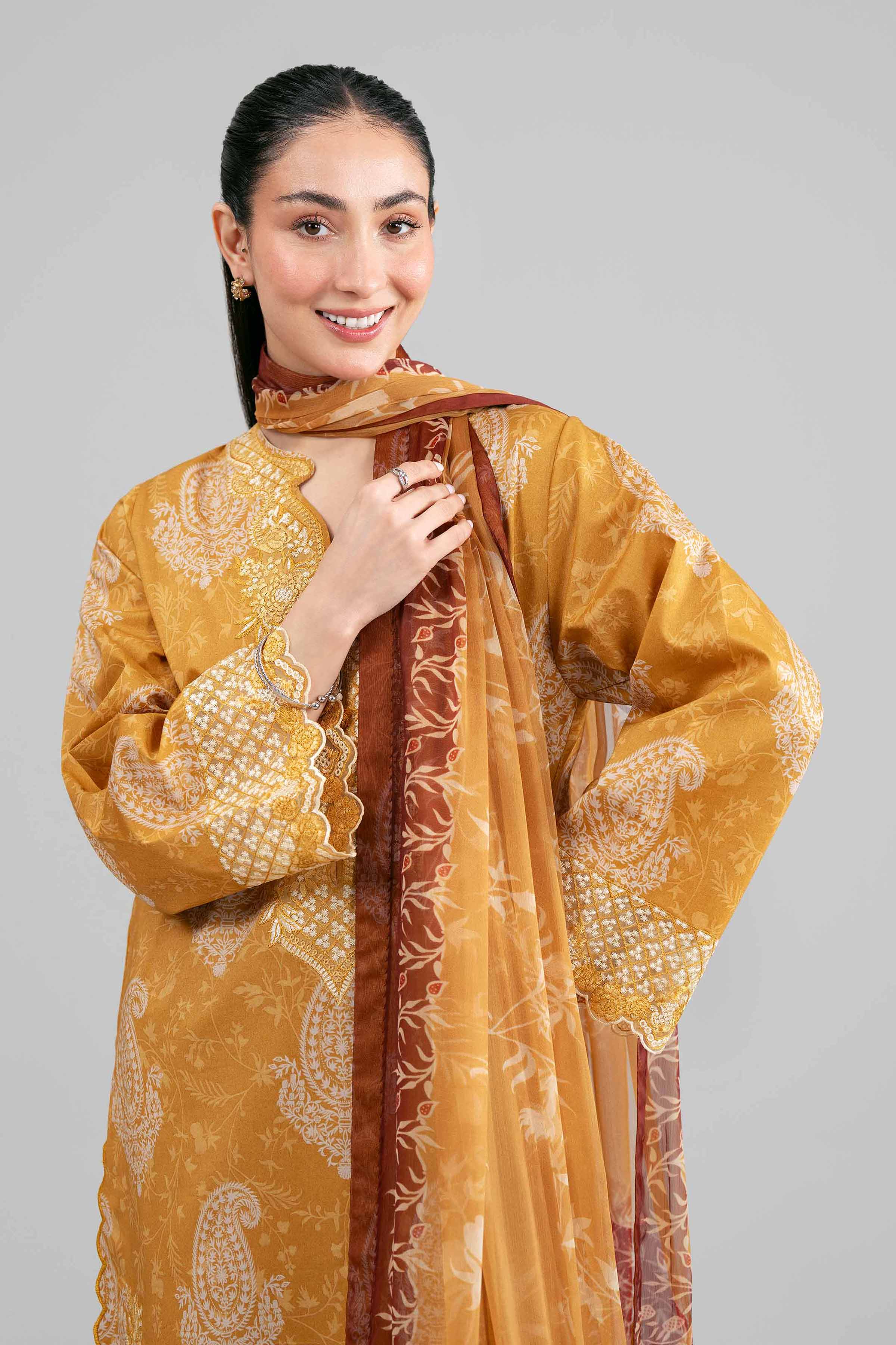 3 Piece - Digital Printed Embroidered Suit - 42601564 for Women - Unstitched Collection | Nishat | Shop Online