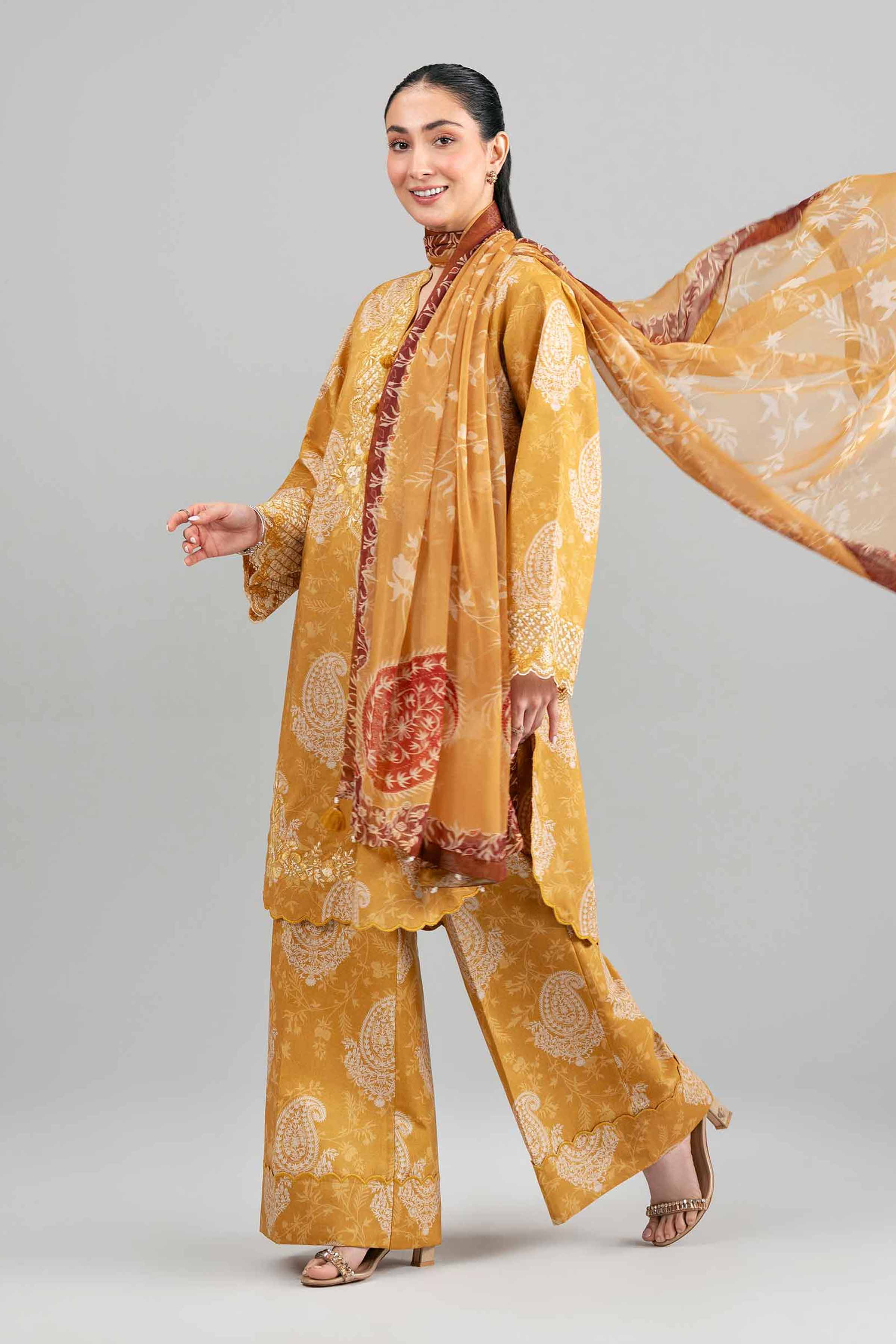 3 Piece - Digital Printed Embroidered Suit - 42601564 for Women - Unstitched Collection | Nishat | Shop Online