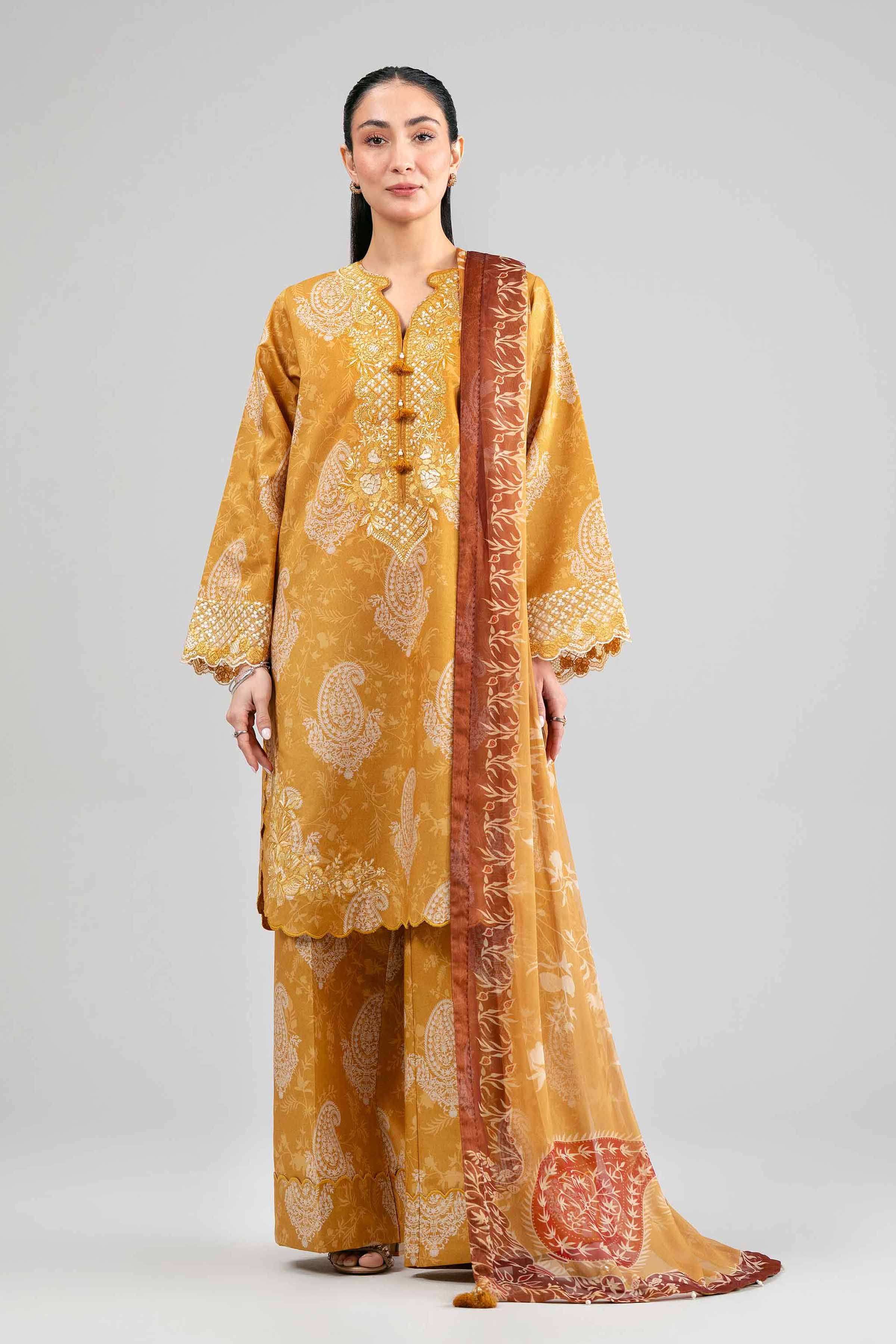 3 Piece - Digital Printed Embroidered Suit - 42601564 for Women - Unstitched Collection | Nishat | Shop Online