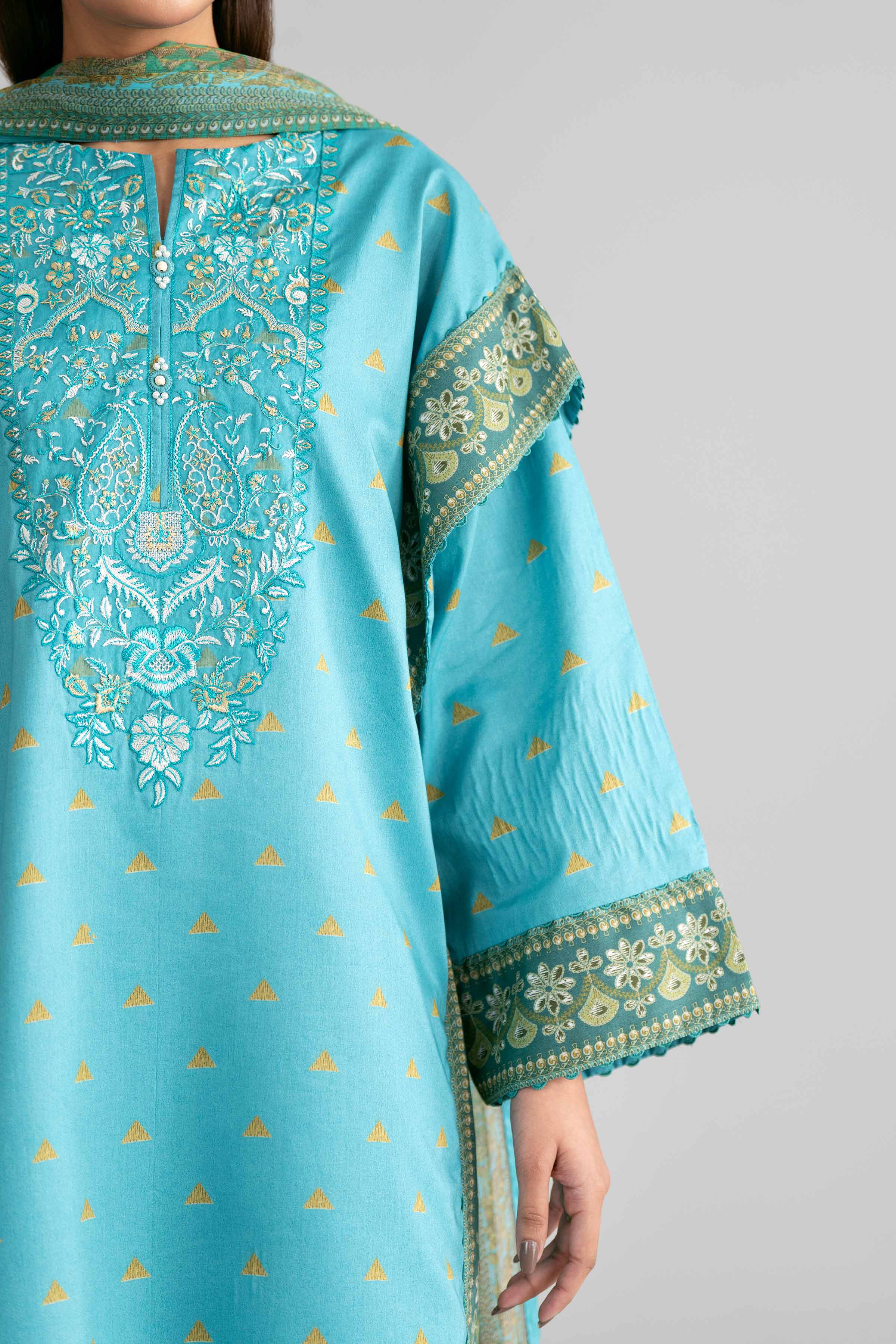 3 Piece - Digital Printed Embroidered Suit - 42601567 for Women - Unstitched Collection | Nishat | Shop Online