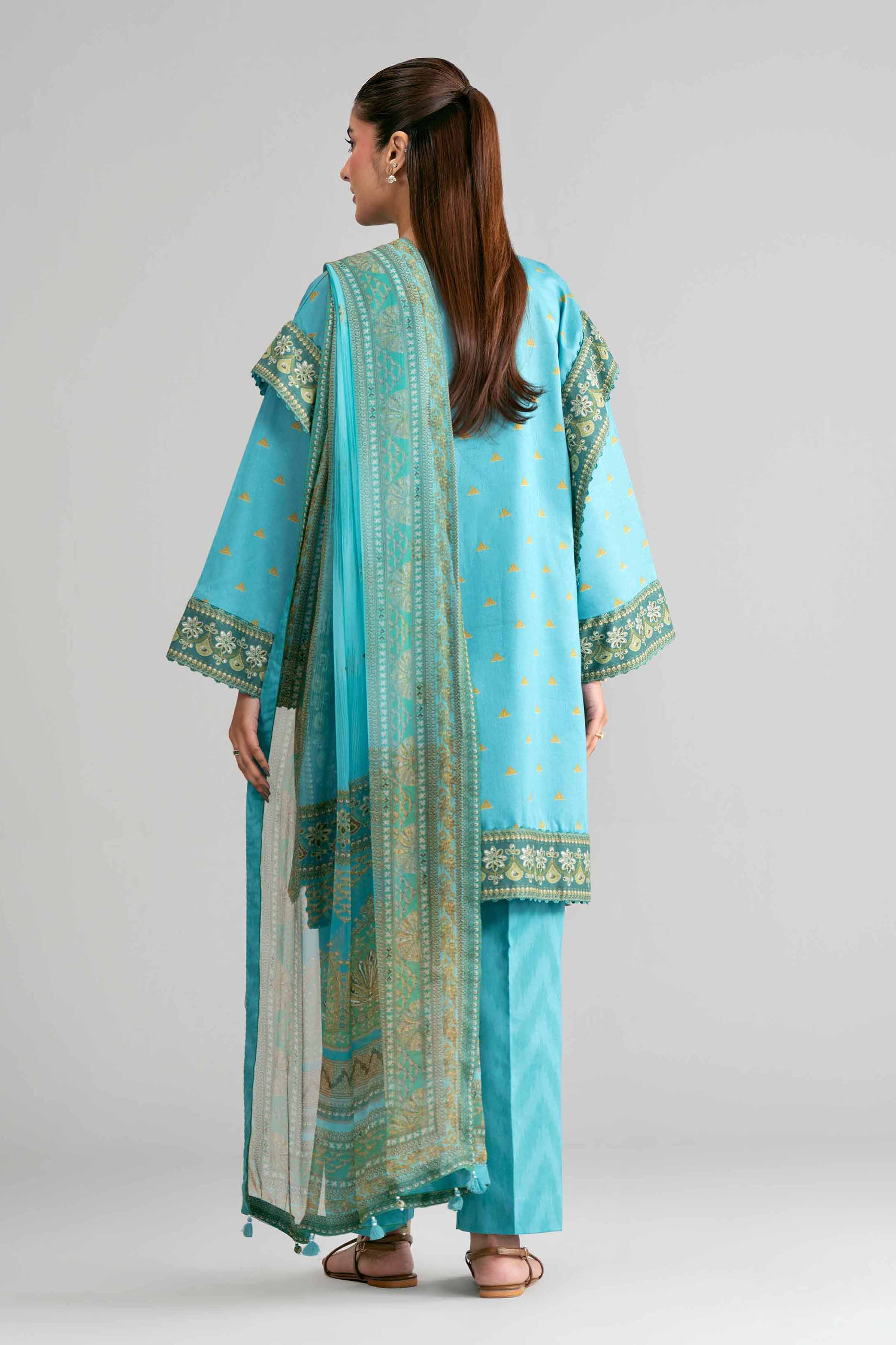 3 Piece - Digital Printed Embroidered Suit - 42601567 for Women - Unstitched Collection | Nishat | Shop Online