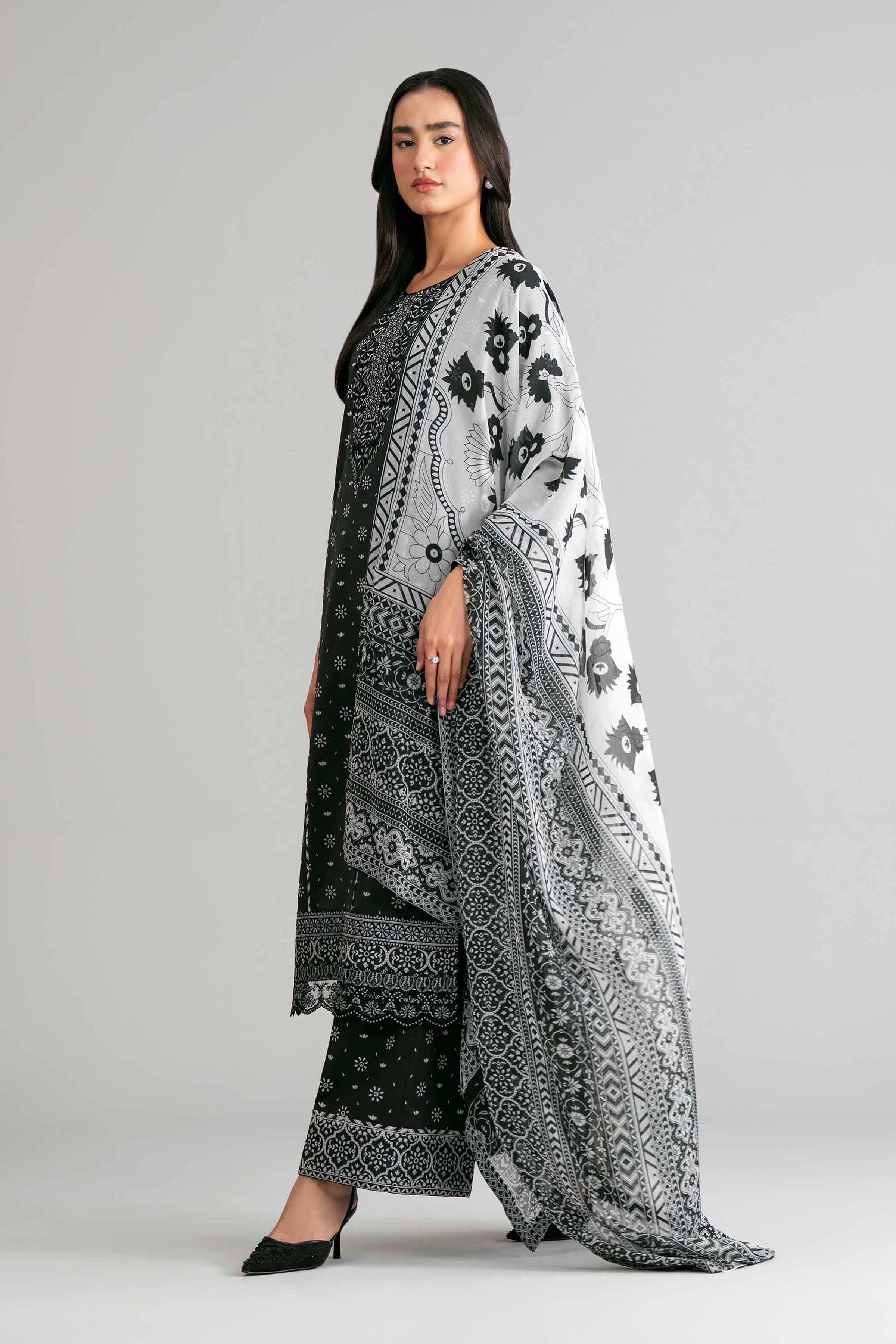 3 Piece - Digital Printed Embroidered Suit - 42601568 for Women - Unstitched Collection | Nishat | Shop Online