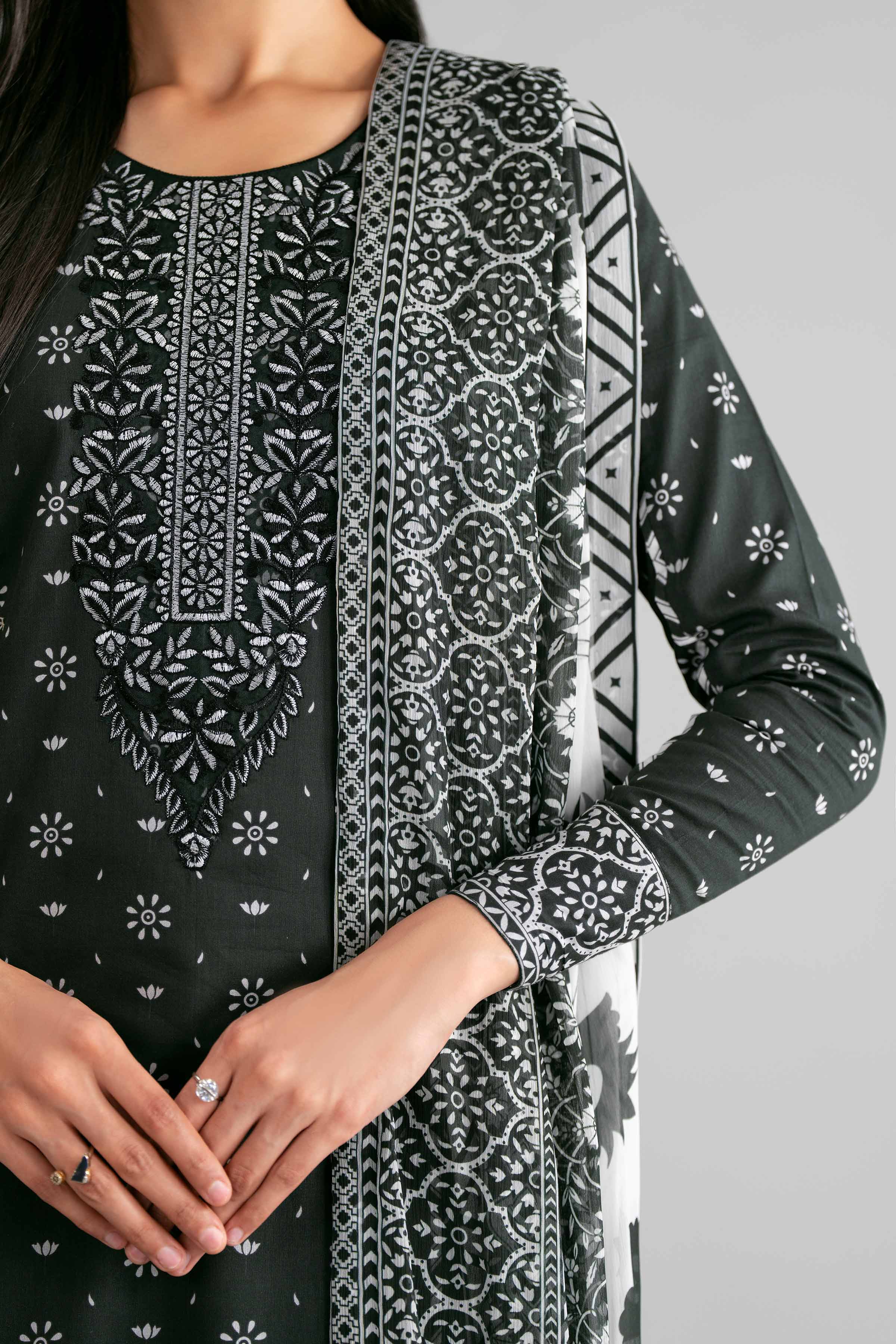 3 Piece - Digital Printed Embroidered Suit - 42601568 for Women - Unstitched Collection | Nishat | Shop Online