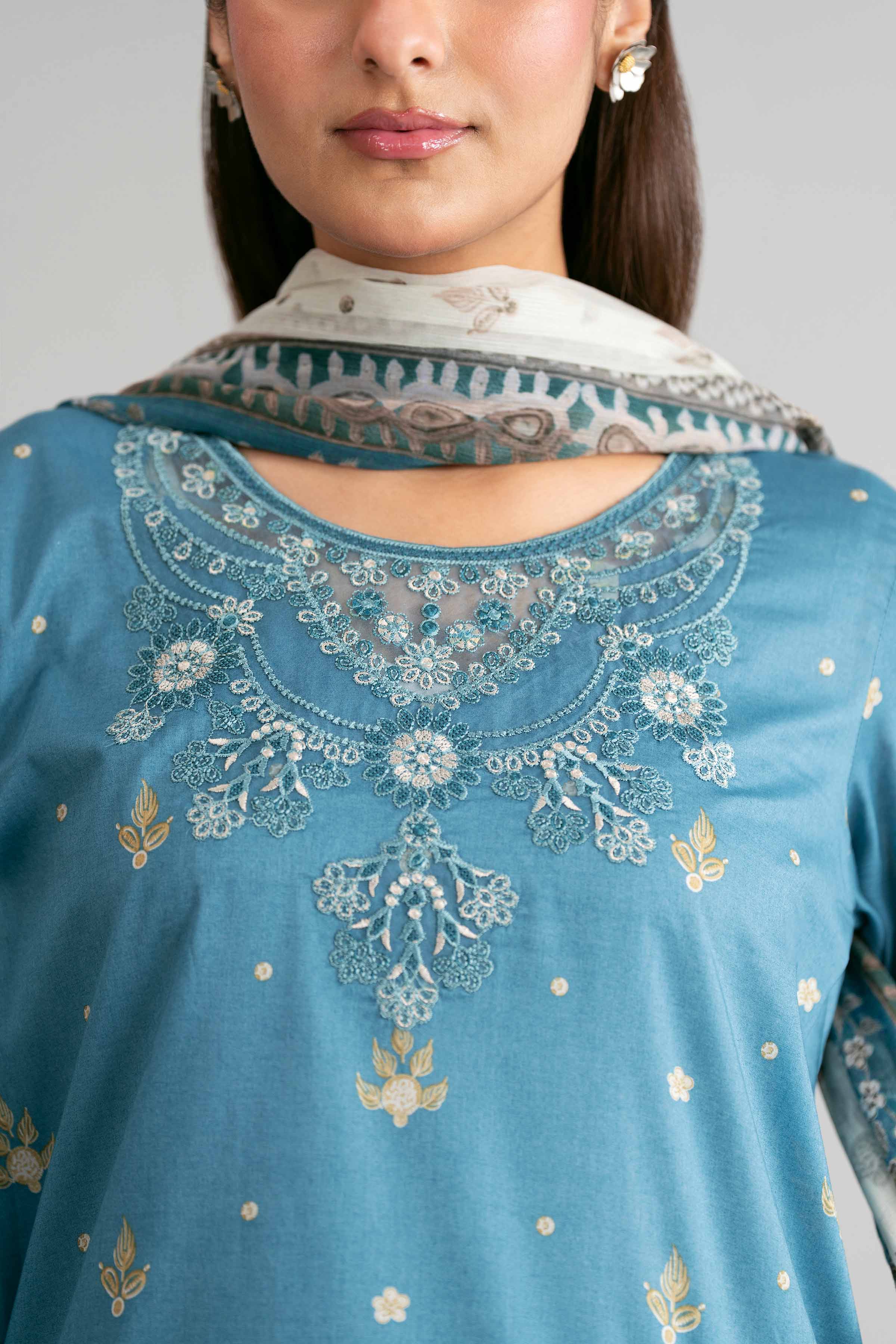 3 Piece - Digital Printed Embroidered Suit - 42601569 for Women - Unstitched Collection | Nishat | Shop Online