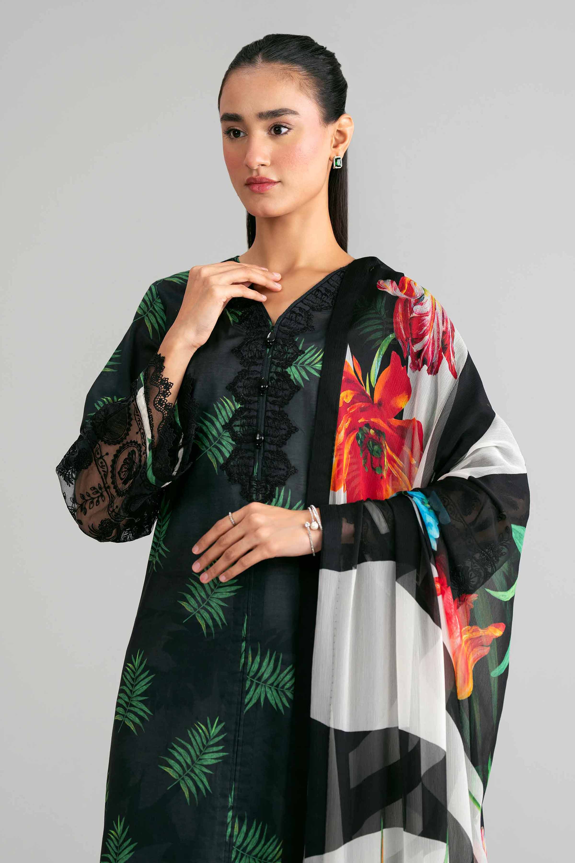 3 Piece - Digital Printed Embroidered Suit - 42601570 for Women - Unstitched Collection | Nishat | Shop Online