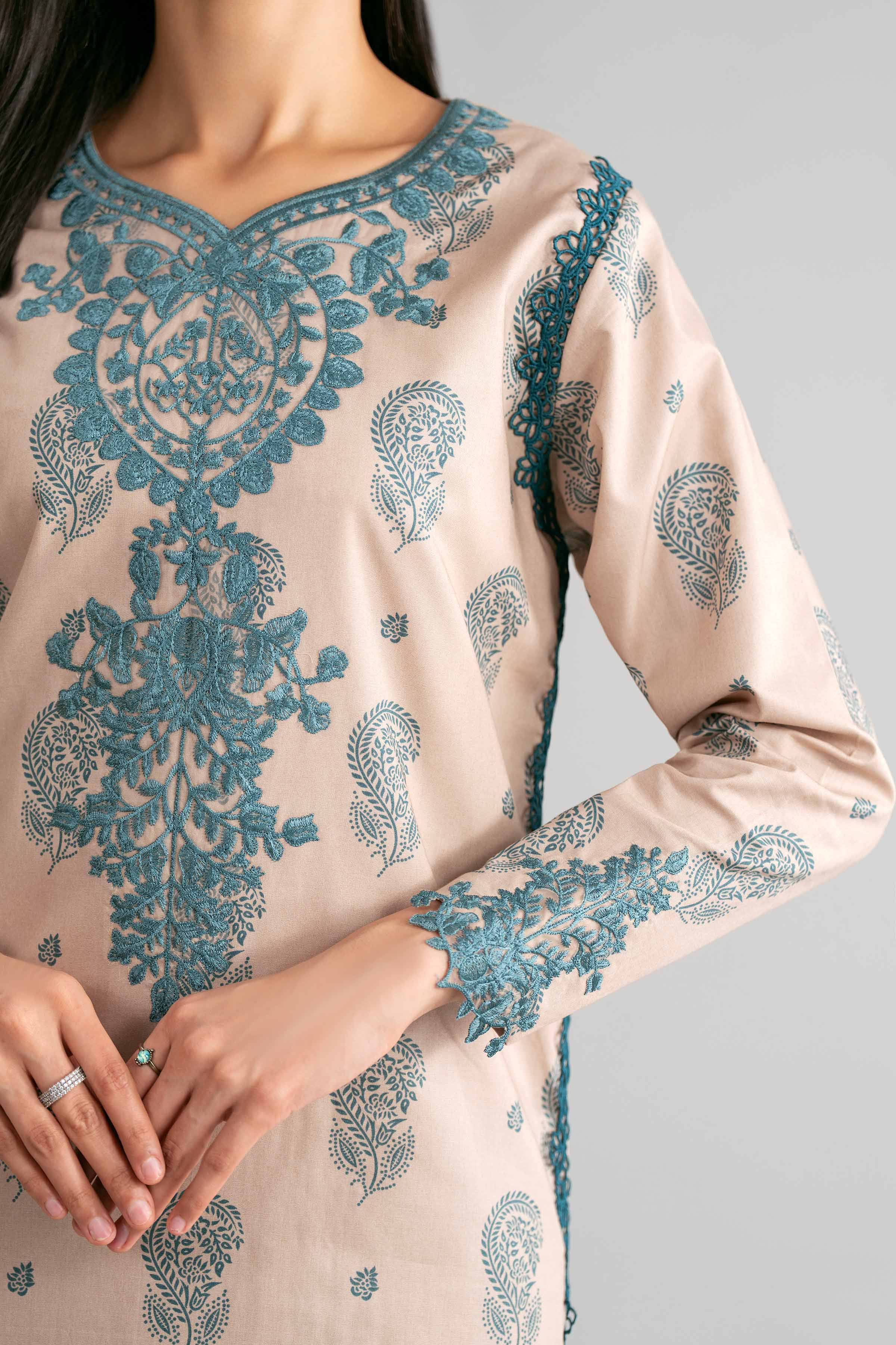 3 Piece - Digital Printed Embroidered Suit - 42601572 for Women - Unstitched Collection | Nishat | Shop Online