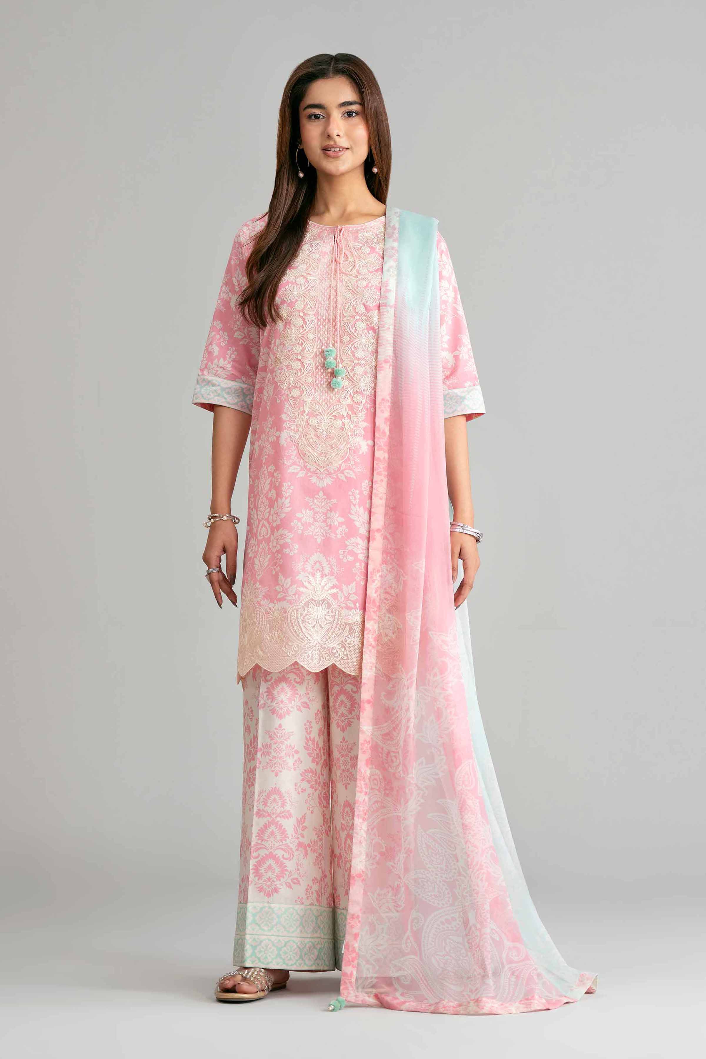 3 Piece - Digital Printed Embroidered Suit - 42601573 for Women - Unstitched Collection | Nishat | Shop Online