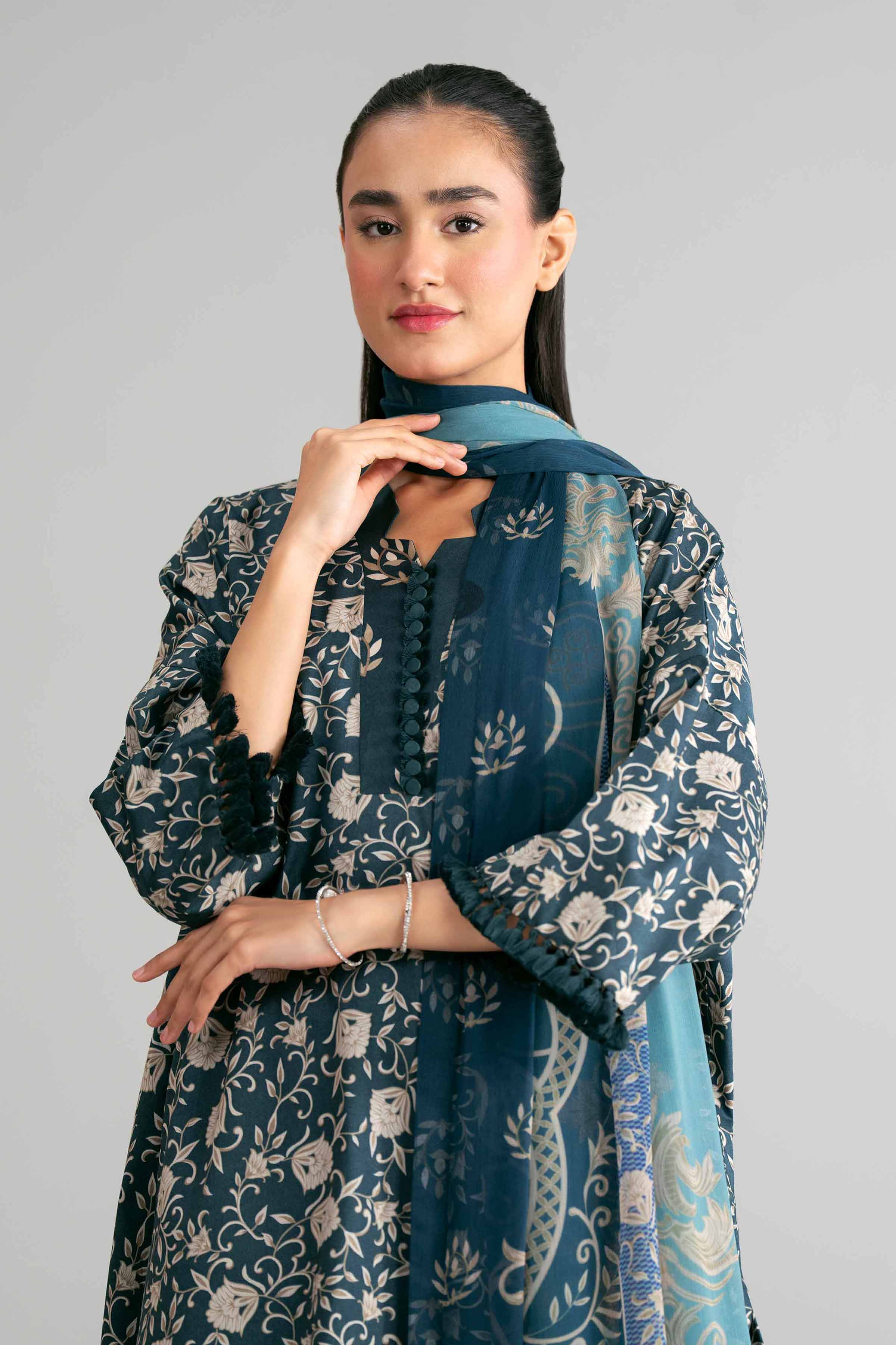 3 Piece - Digital Printed Suit - 42601574 for Women - Unstitched Collection | Nishat | Shop Online
