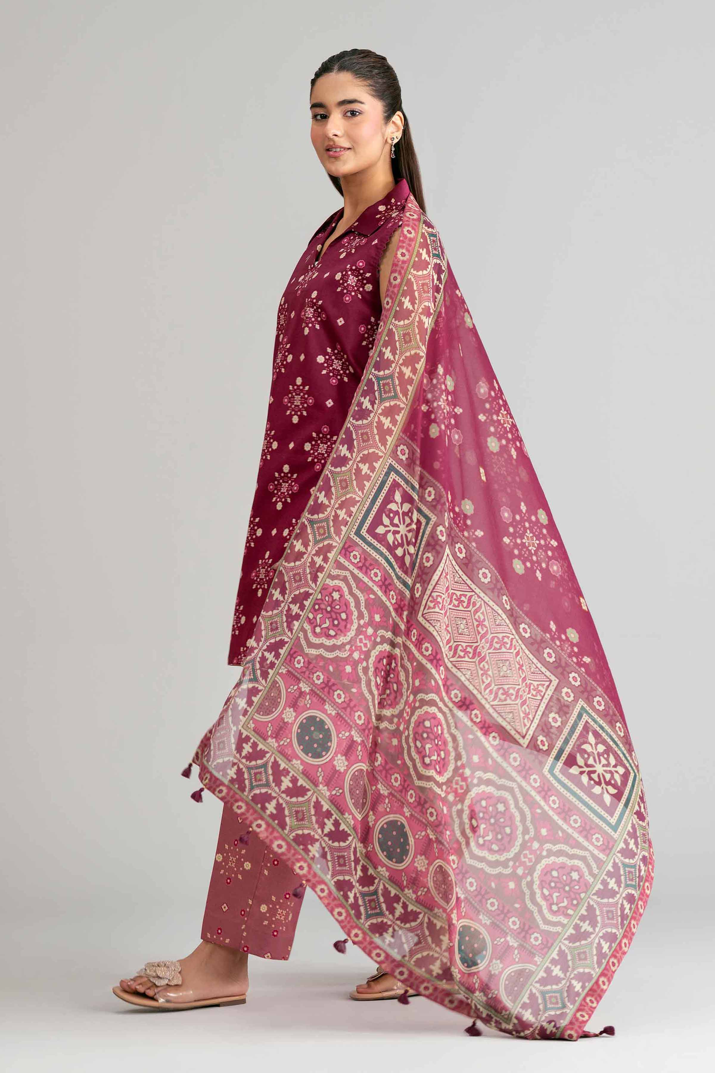 3 Piece - Digital Printed Suit - 42601575 for Women - Unstitched Collection | Nishat | Shop Online