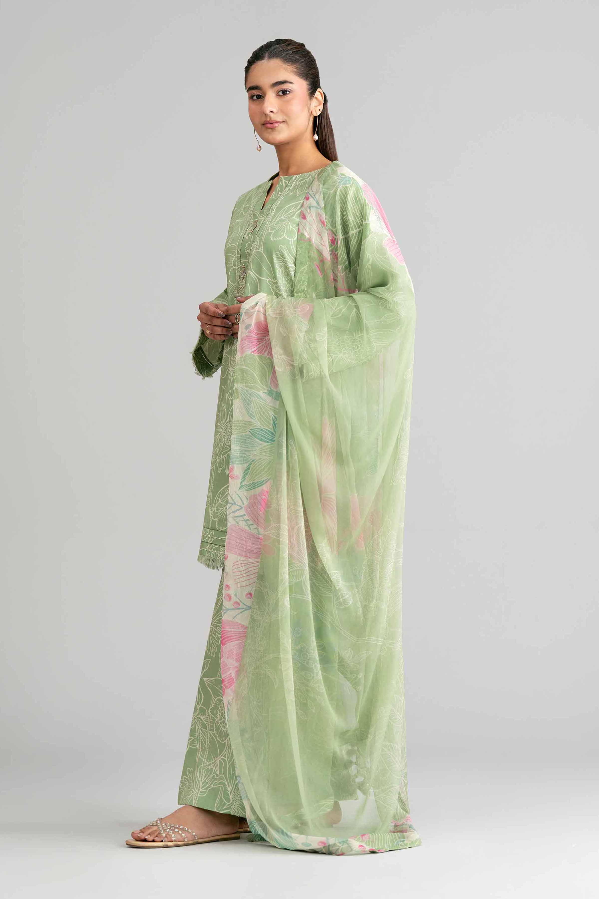 3 Piece - Digital Printed Suit - 42601576 for Women - Unstitched Collection | Nishat | Shop Online