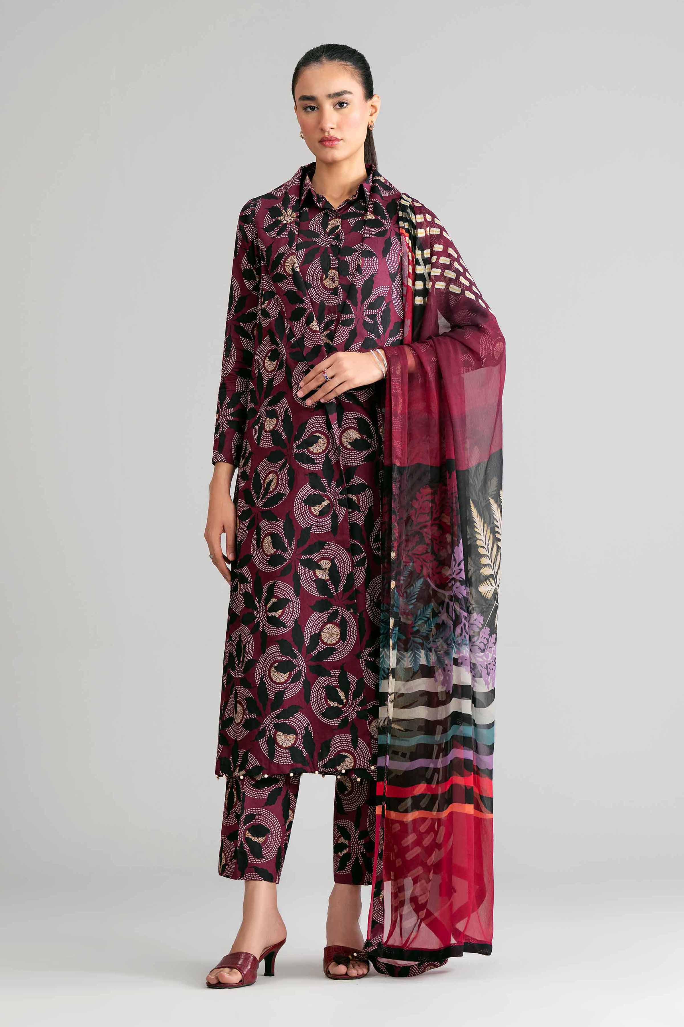 3 Piece - Digital Printed Suit - 42601577 for Women - Unstitched Collection | Nishat | Shop Online