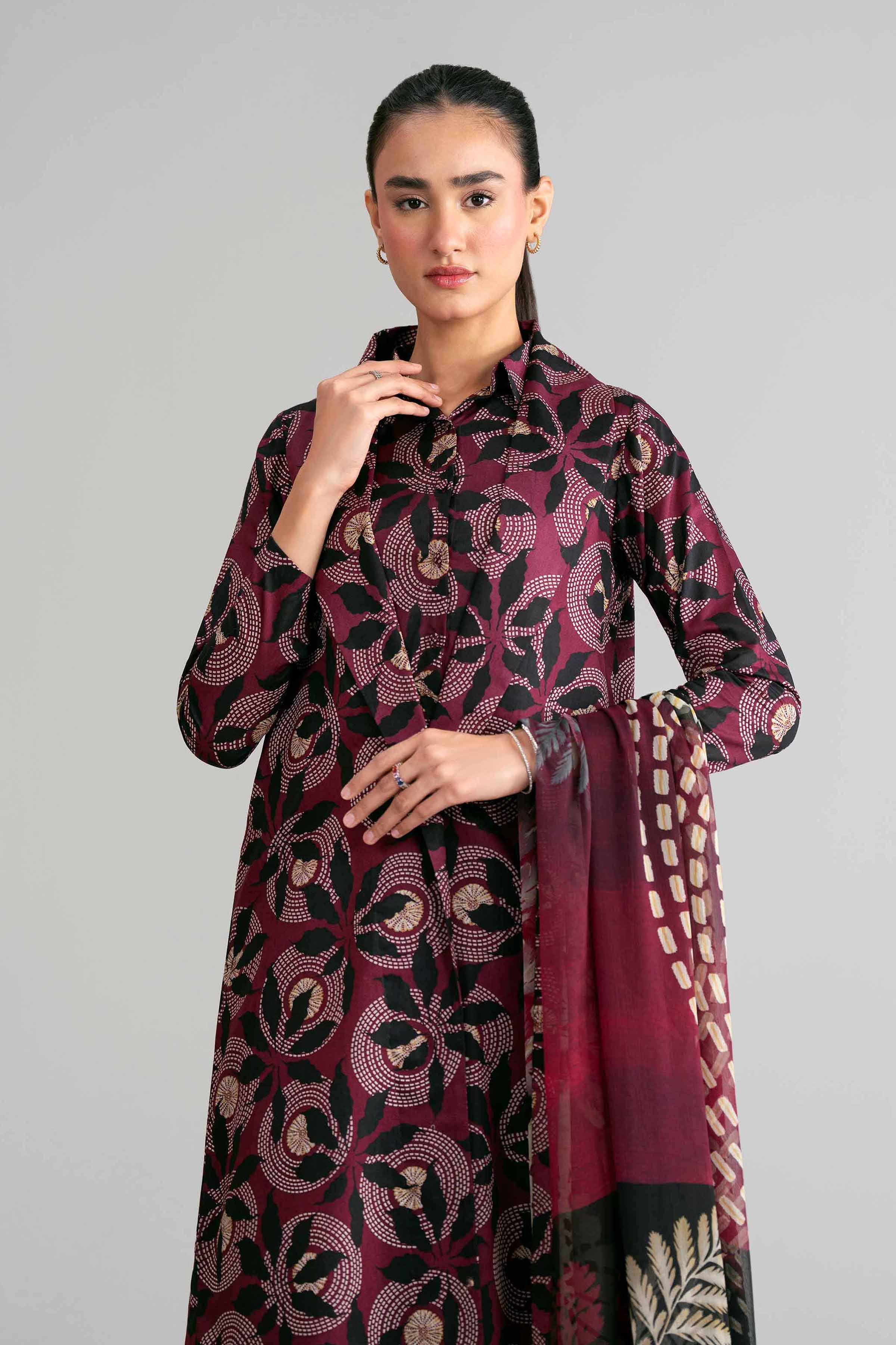 3 Piece - Digital Printed Suit - 42601577 for Women - Unstitched Collection | Nishat | Shop Online
