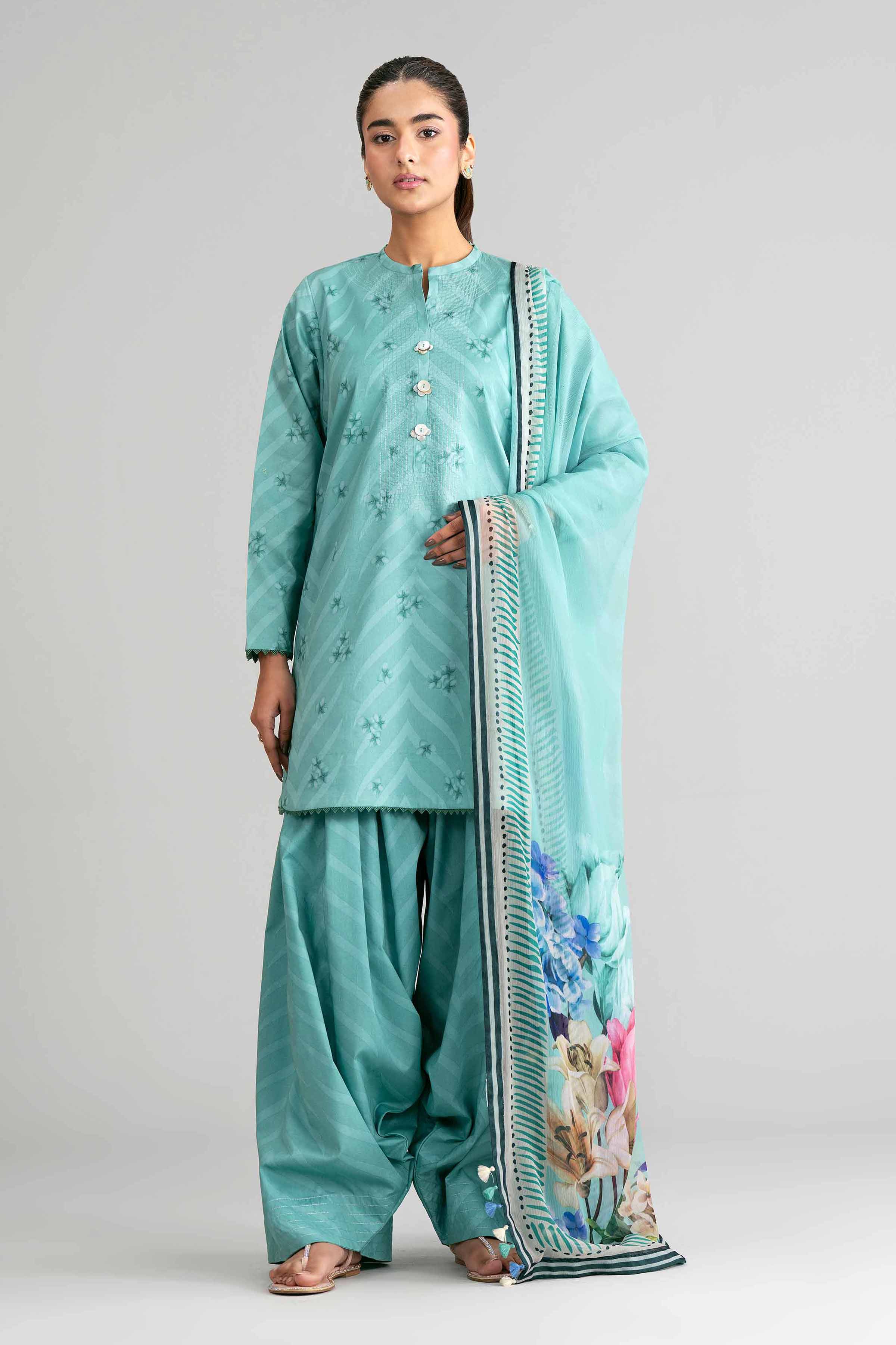 3 Piece - Digital Printed Suit - 42601578 for Women - Unstitched Collection | Nishat | Shop Online