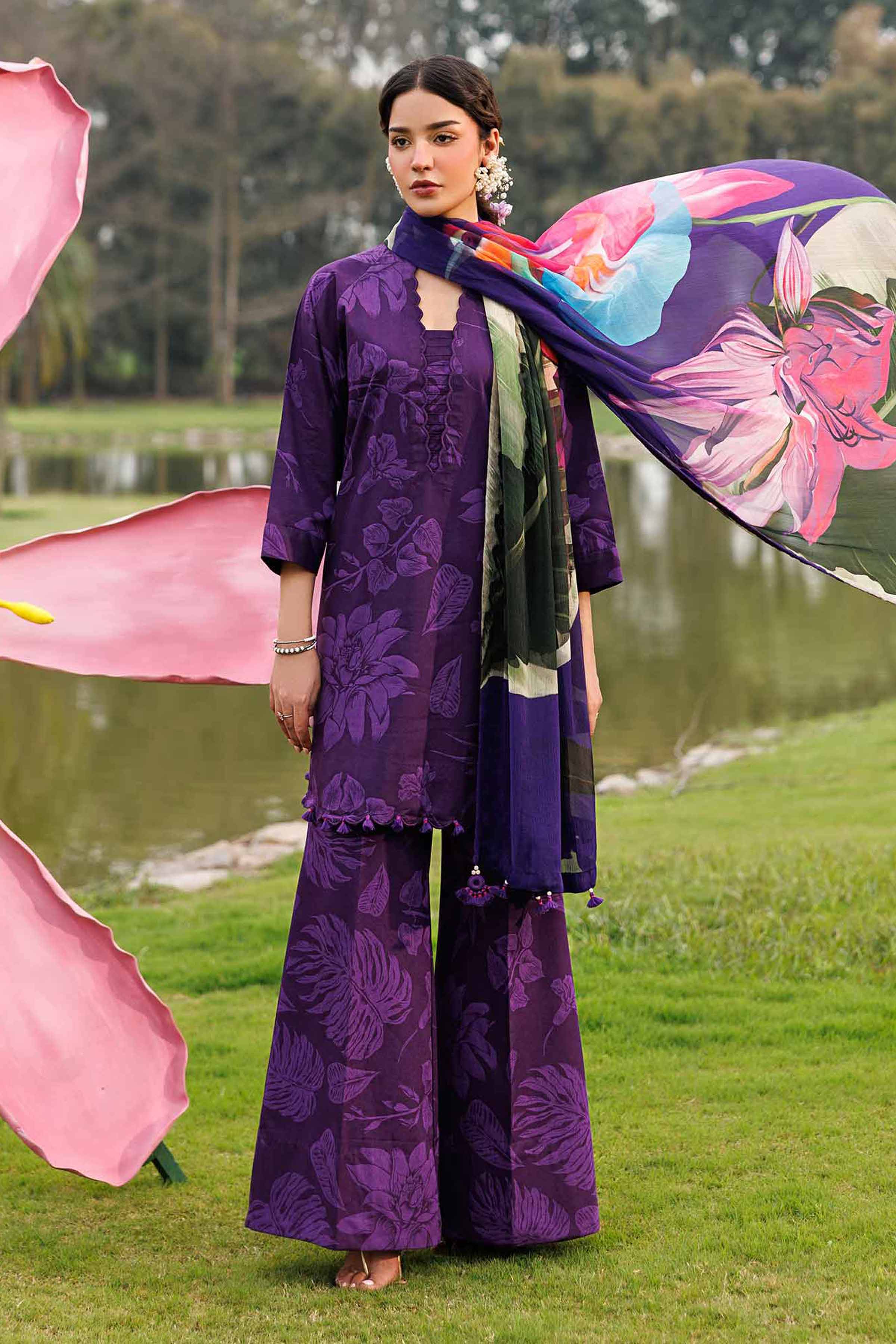 3 Piece - Digital Printed Suit - 42601580 for Women - Unstitched Collection | Nishat | Shop Online